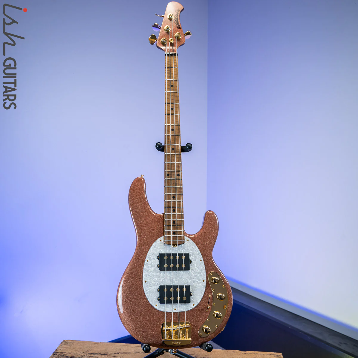 2020 Music Man Stingray HH BFR Pink Champagne Sparkle - Image 2