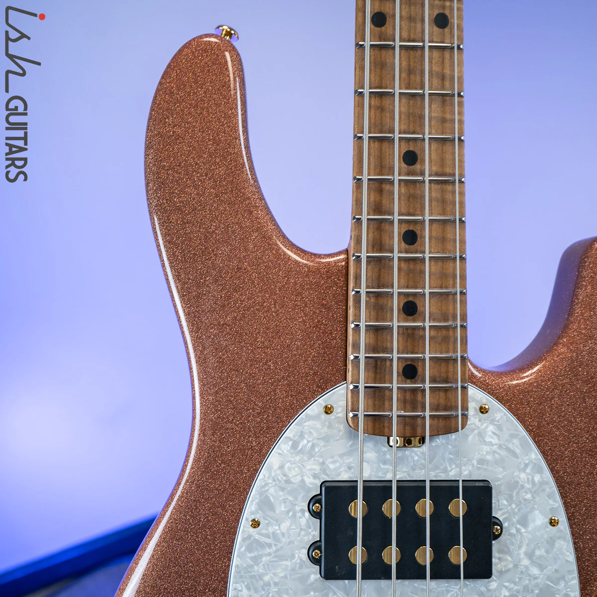 2020 Music Man Stingray HH BFR Pink Champagne Sparkle - Image 4