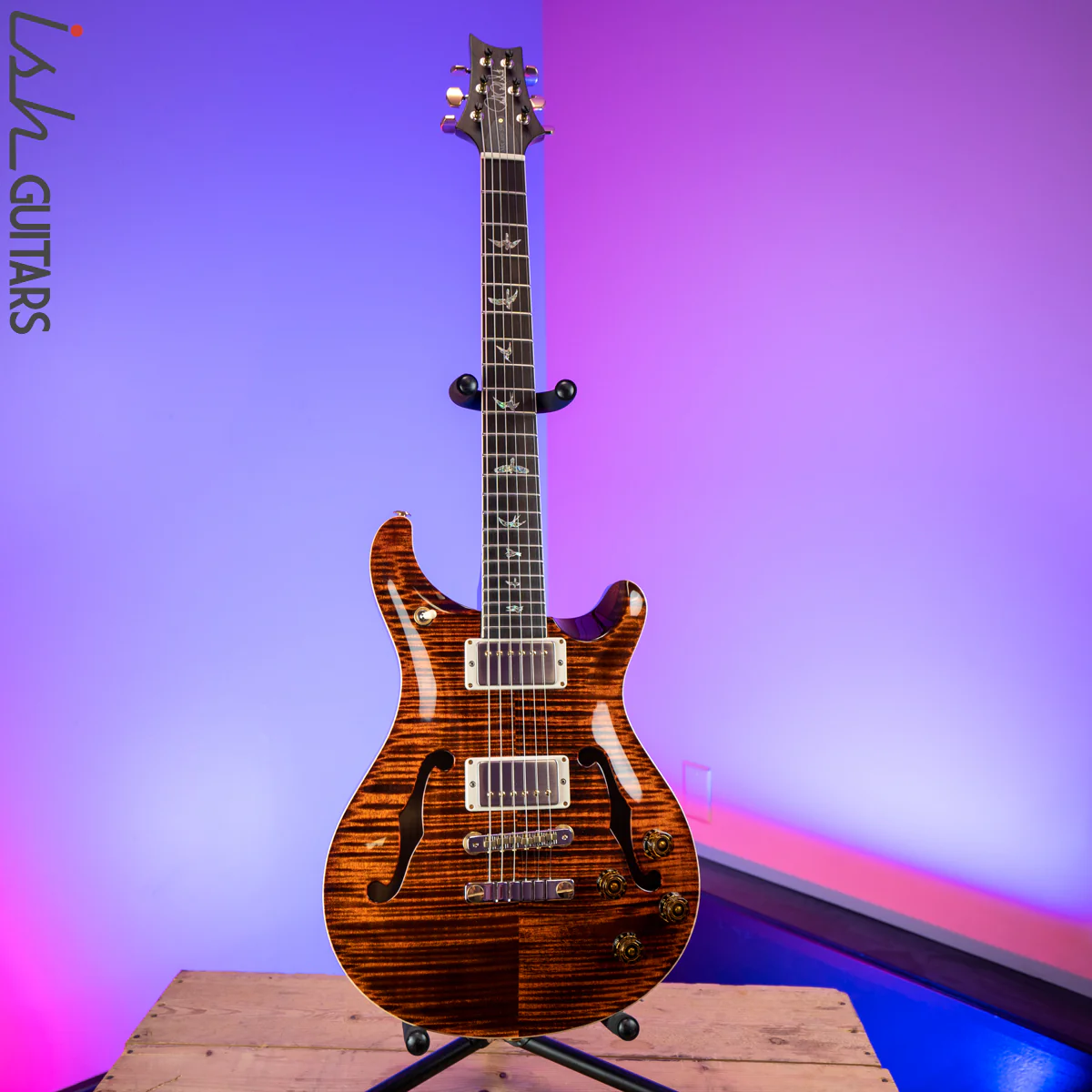 Used 2020 Paul Reed Smith PRS McCarty 594 Hollowbody II Wood Library 10 Top Orange Tiger - Image 2