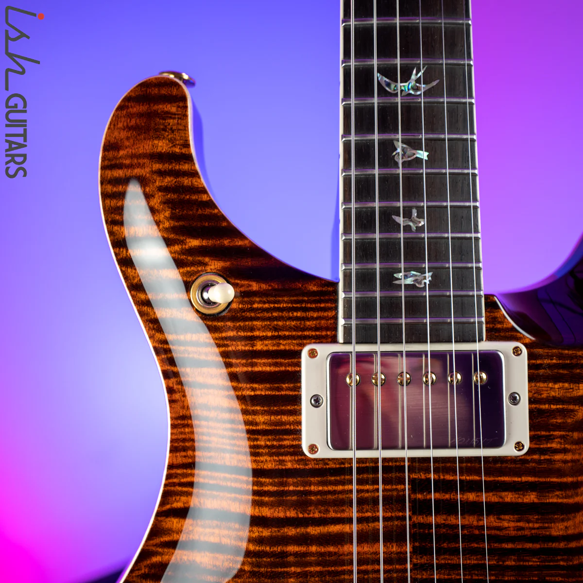 Used 2020 Paul Reed Smith PRS McCarty 594 Hollowbody II Wood Library 10 Top Orange Tiger - Image 3