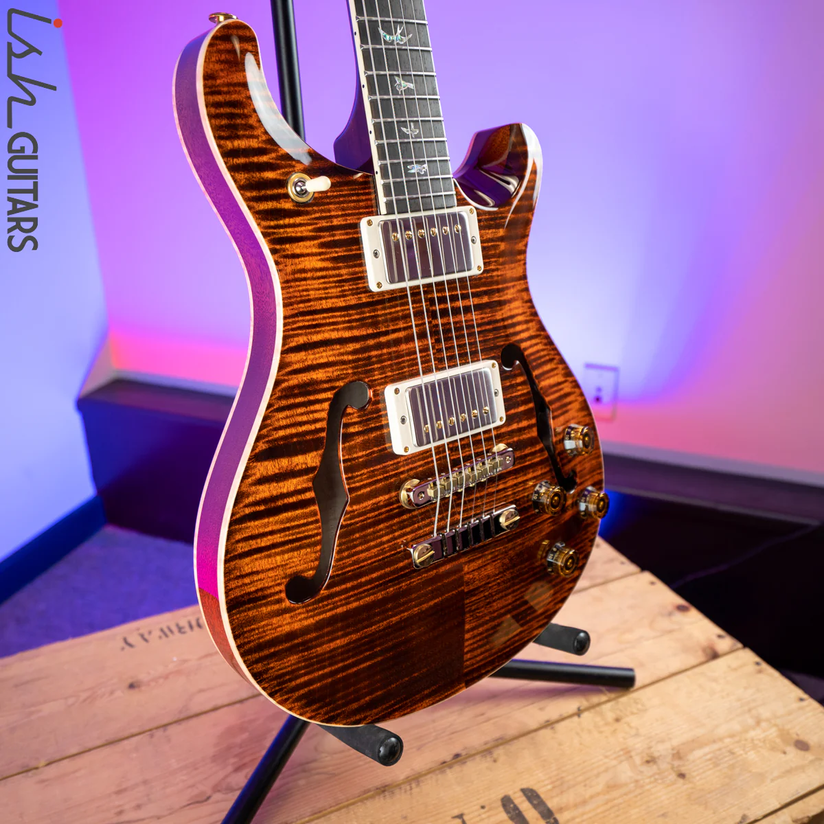 Used 2020 Paul Reed Smith PRS McCarty 594 Hollowbody II Wood Library 10 Top Orange Tiger - Image 5