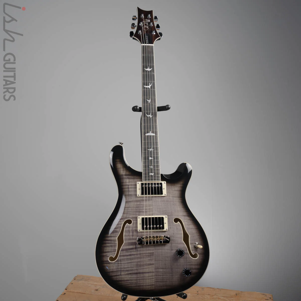 2020 Paul Reed Smith PRS SE Hollowbody II Flame Top Charcoal Burst - Image 2