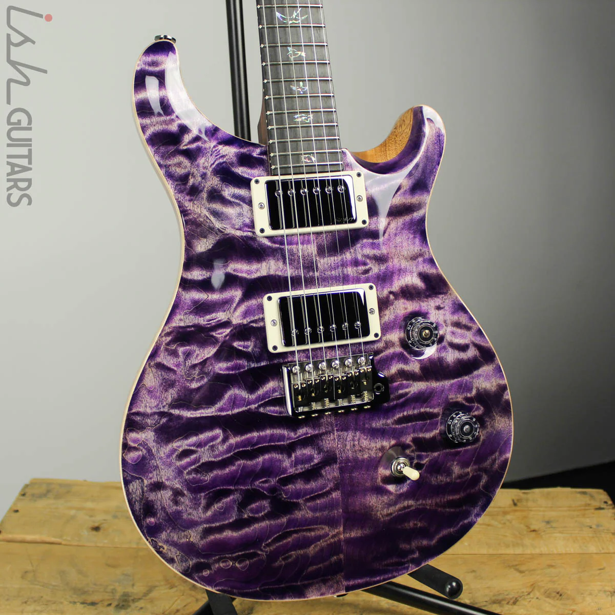 2020 Paul Reed Smith PRS Wood Library Custom 24 Faded Purple Quilt Rosewood Neck