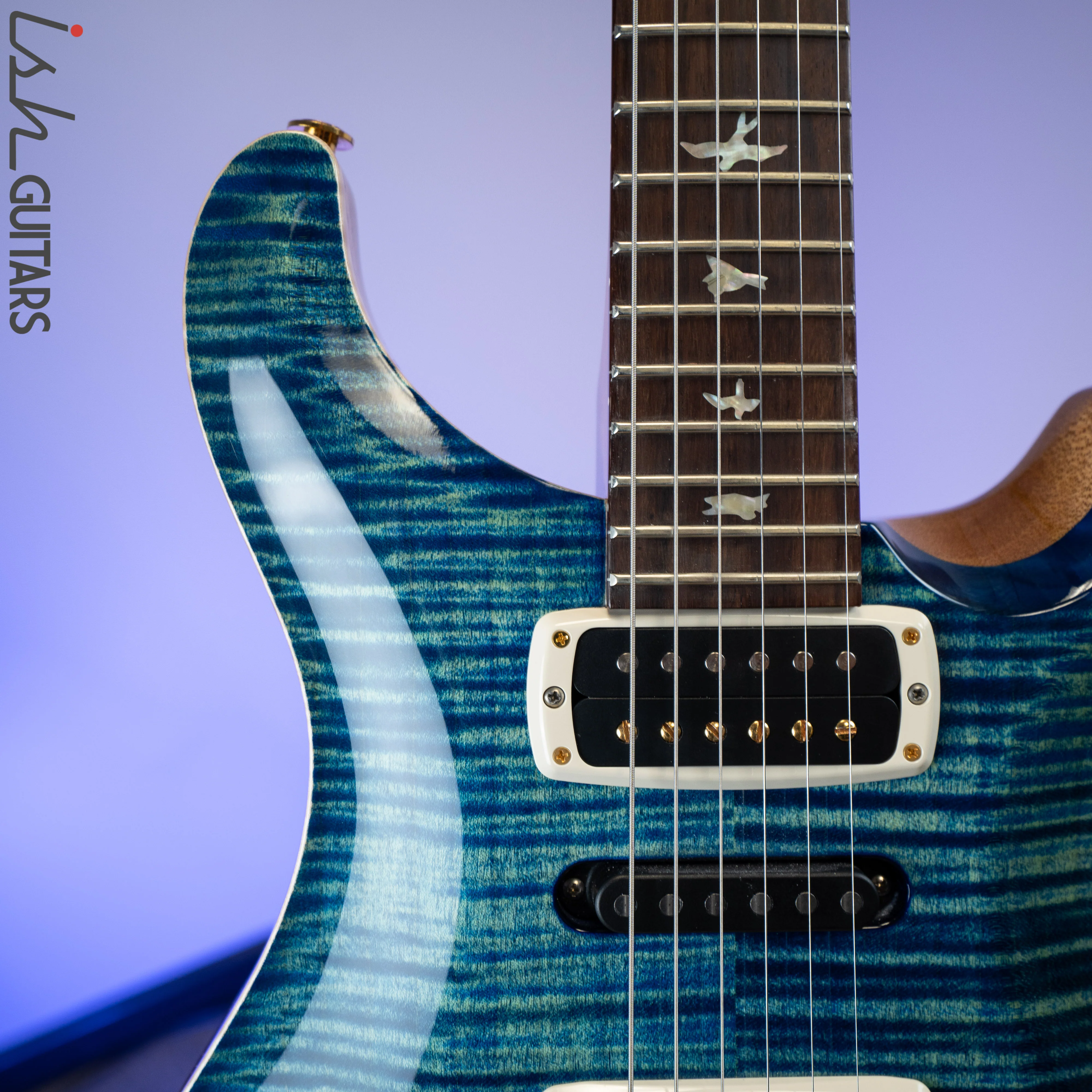 PRS Experience Modern Eagle V River Blue 10 Top - Image 3