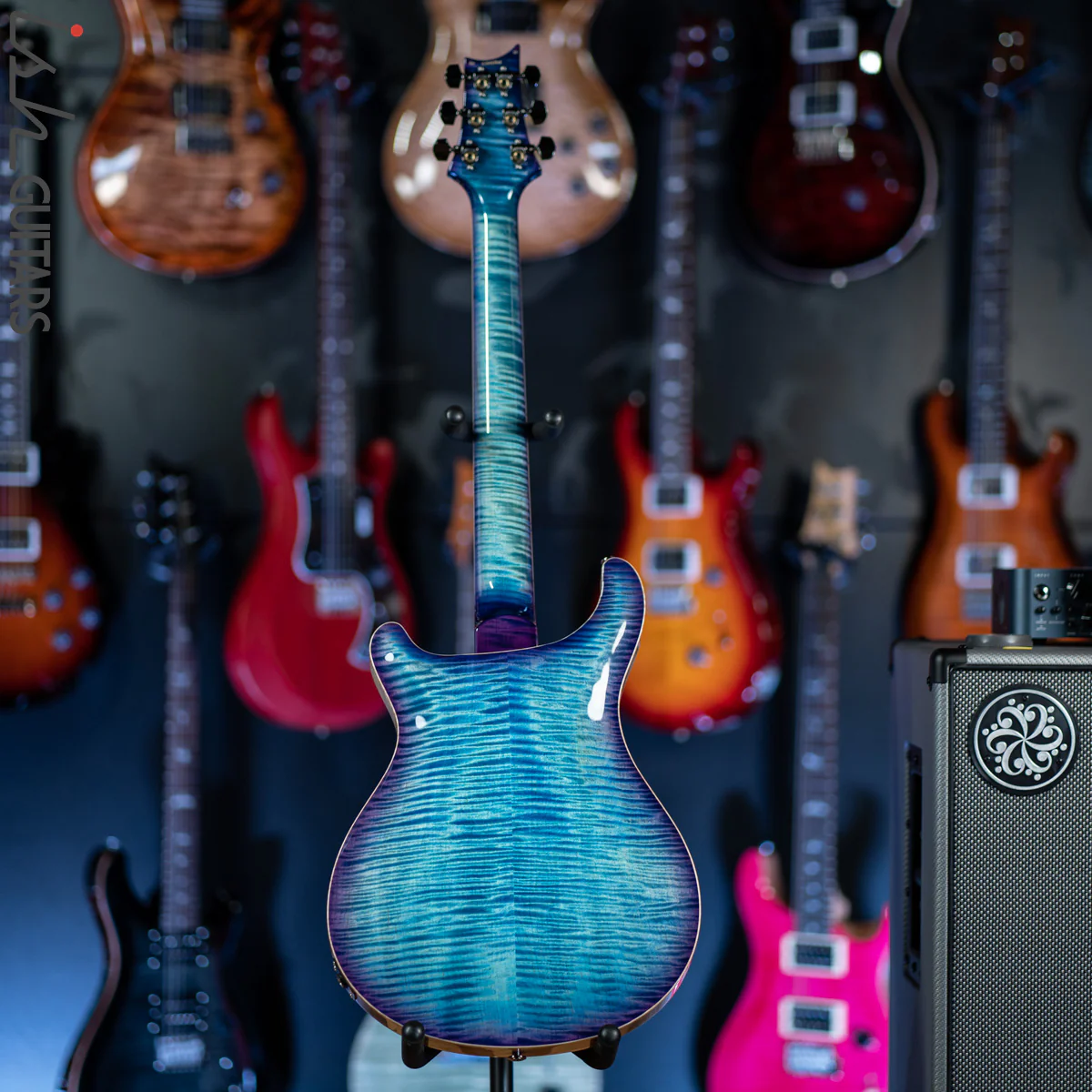 2020 PRS Hollowbody II McCarty 594 Wood Library Aqua Blue Purple Burst - Image 8