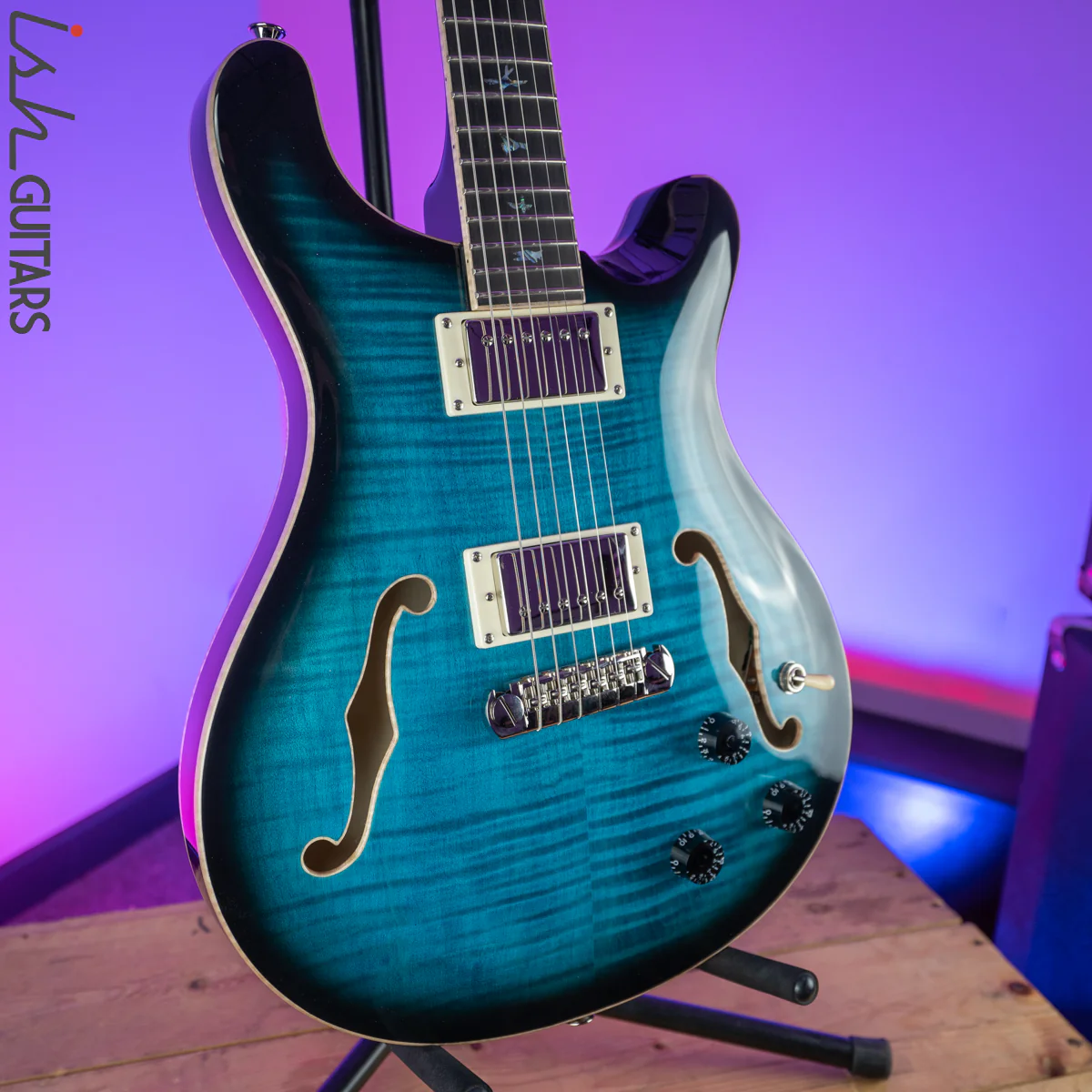 2020 PRS Paul Reed Smith SE Hollowbody II Piezo Peacock Blue - Image 3