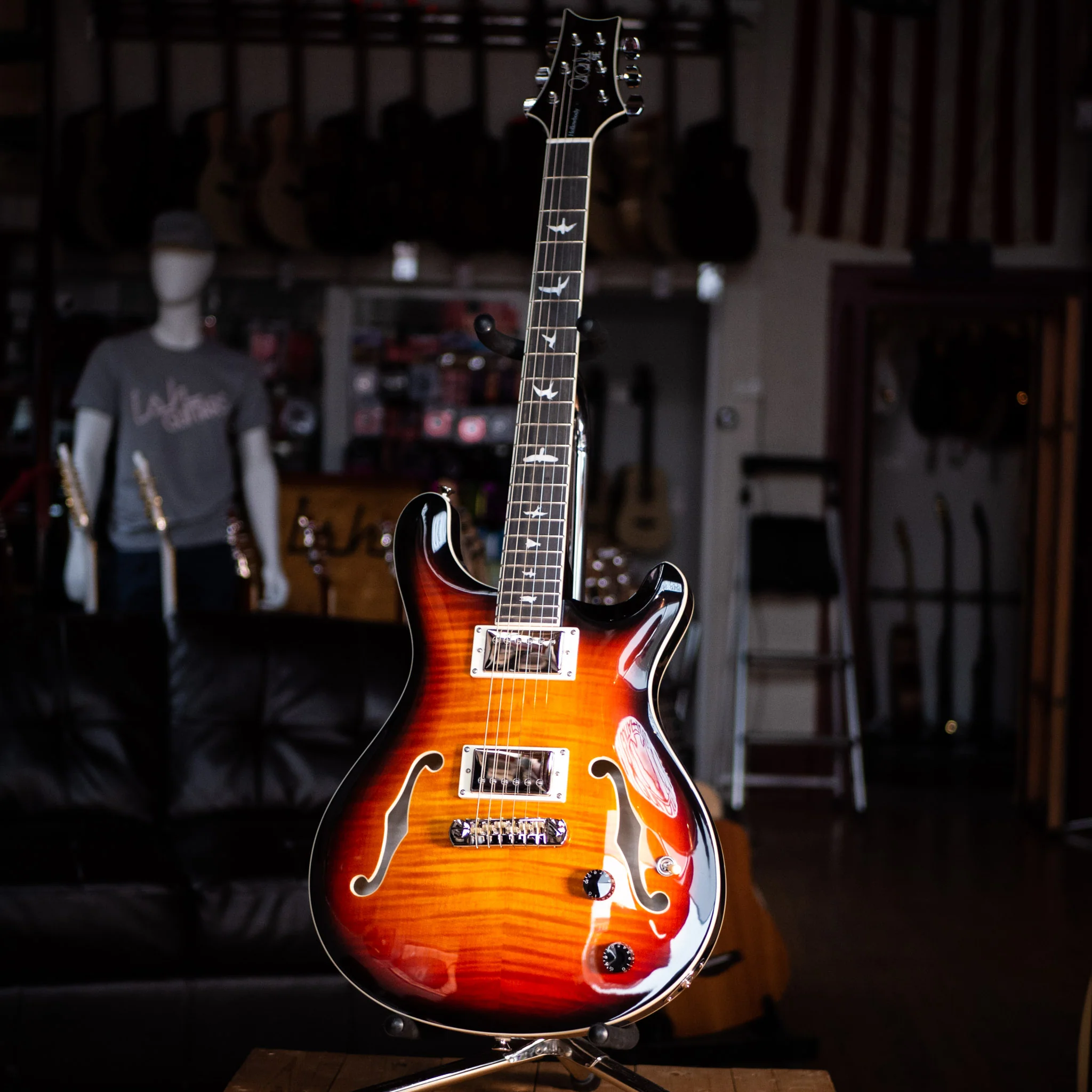 2020 PRS SE Hollowbody II Tricolor Sunburst - Image 2