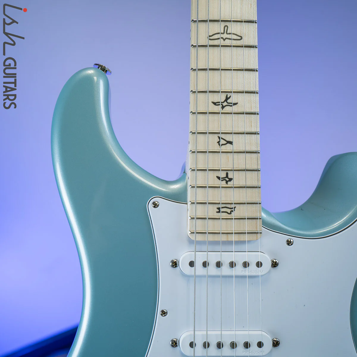 PRS Silver Polar Blue Maple Fretboard - Image 3