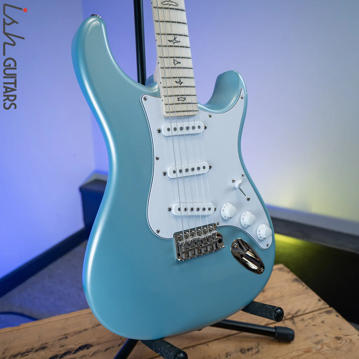 PRS Silver Polar Blue Maple Fretboard - Image 5