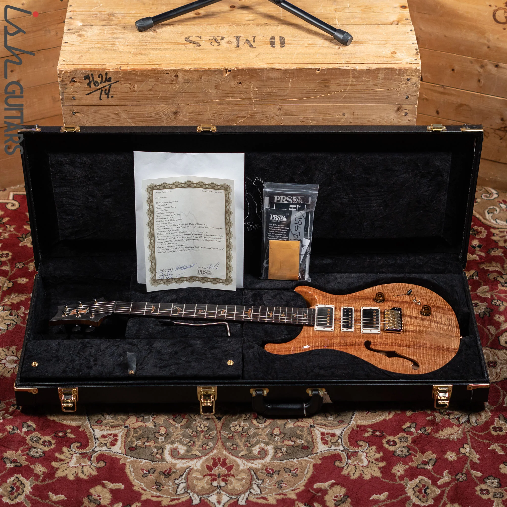 2020 PRS Special Semi-Hollow Private Stock Natural Koa - Image 13