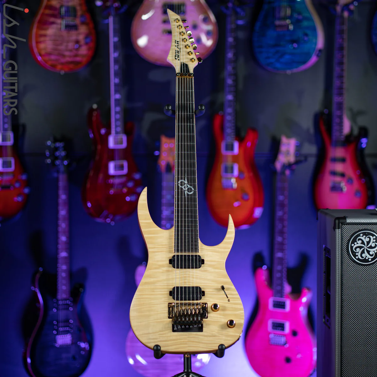 2020 Solar SB1.7FRFM 7-String Electric Guitar Flame Natural Matte - Image 2