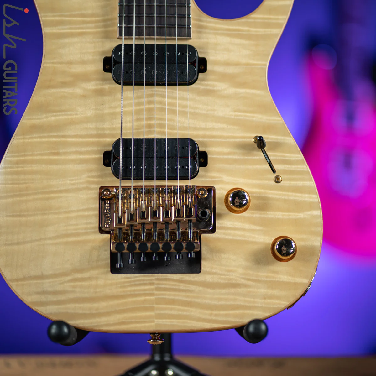 2020 Solar SB1.7FRFM 7-String Electric Guitar Flame Natural Matte - Image 4