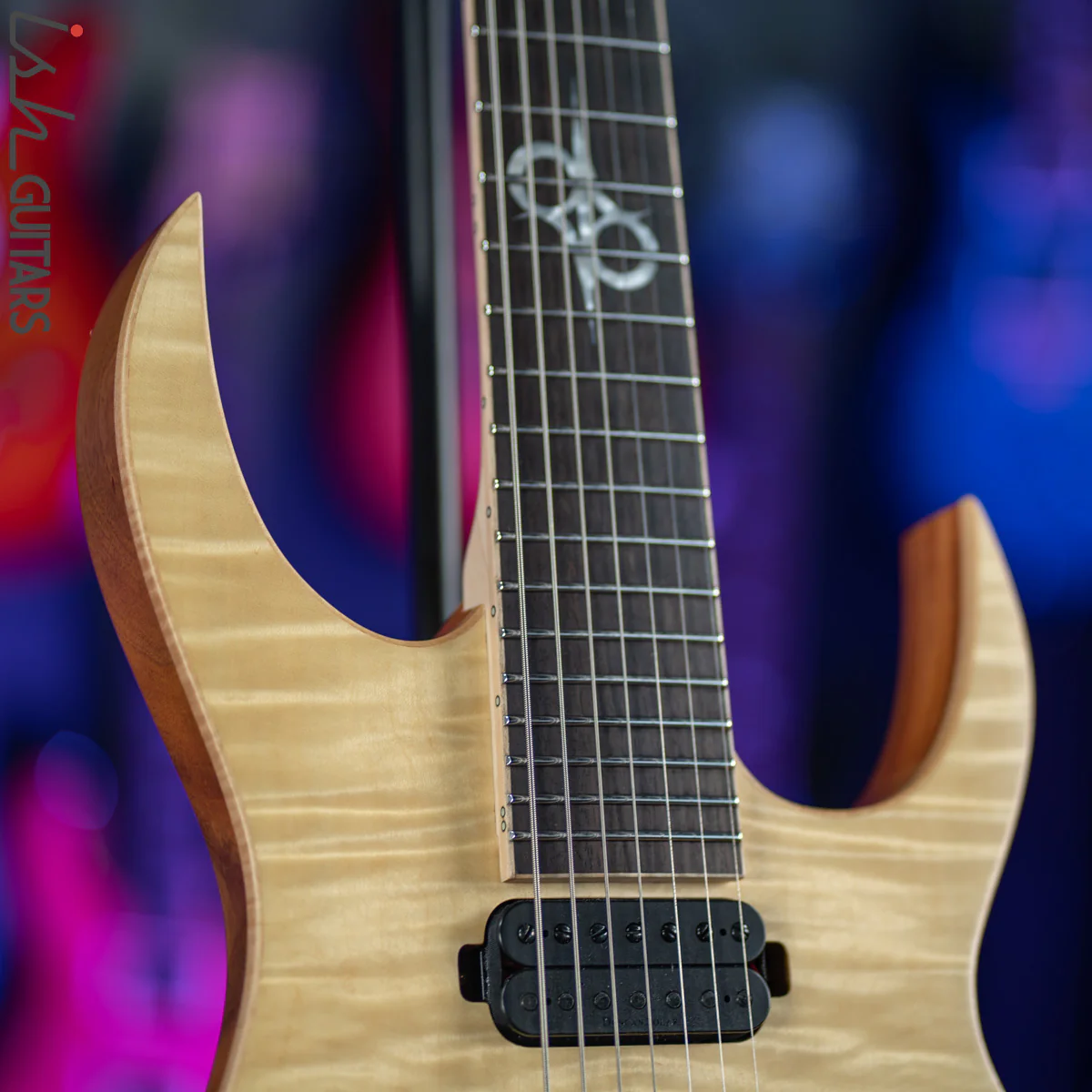 2020 Solar SB1.7FRFM 7-String Electric Guitar Flame Natural Matte - Image 5