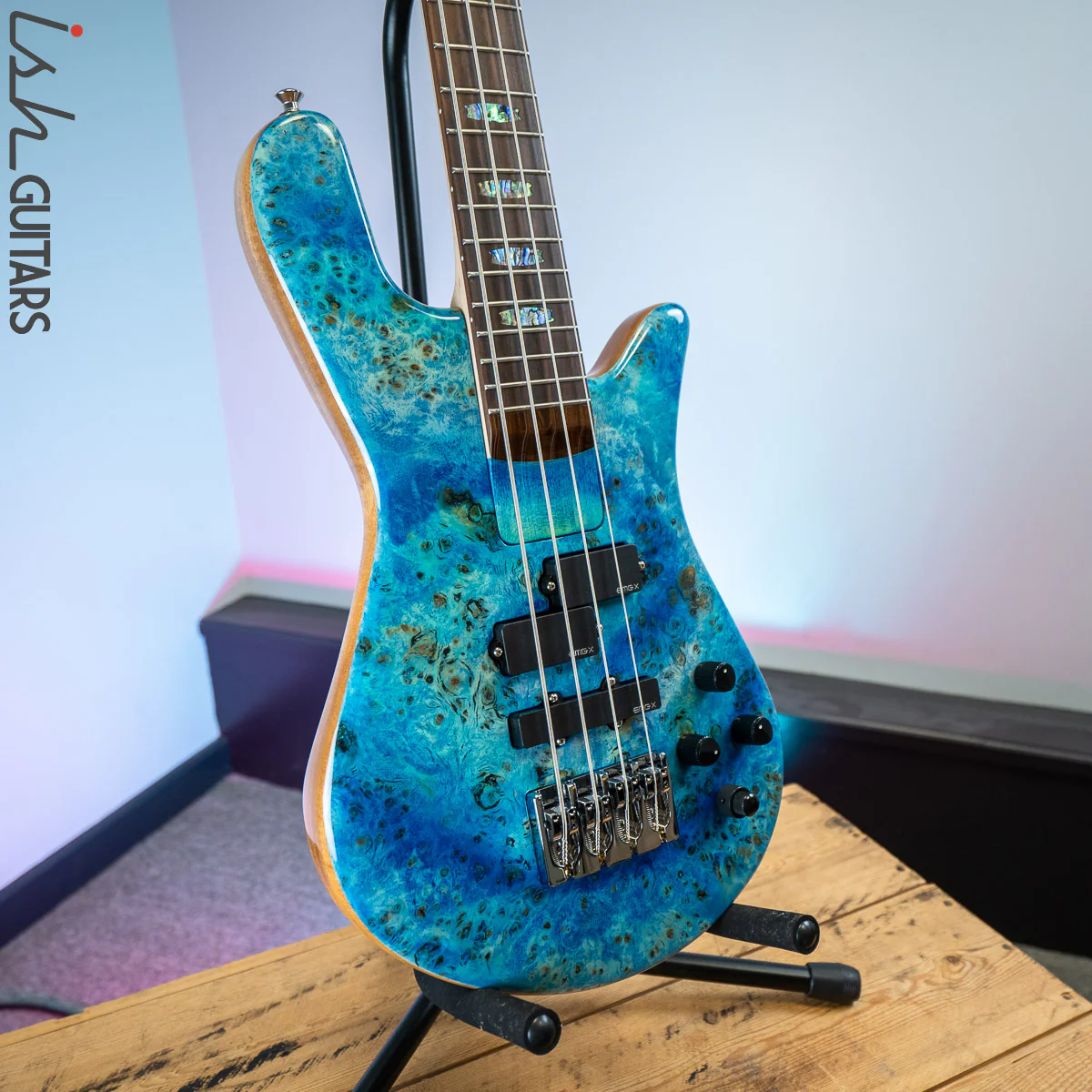 Spector NS-2BO Blue Tie Dye 4 String Bass Guitar - Image 5