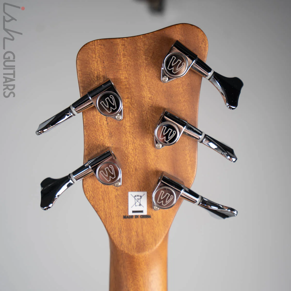 2020 Warwick Alien 5 String Acoustic Bass Guitar Natural Transparent Satin - Image 9