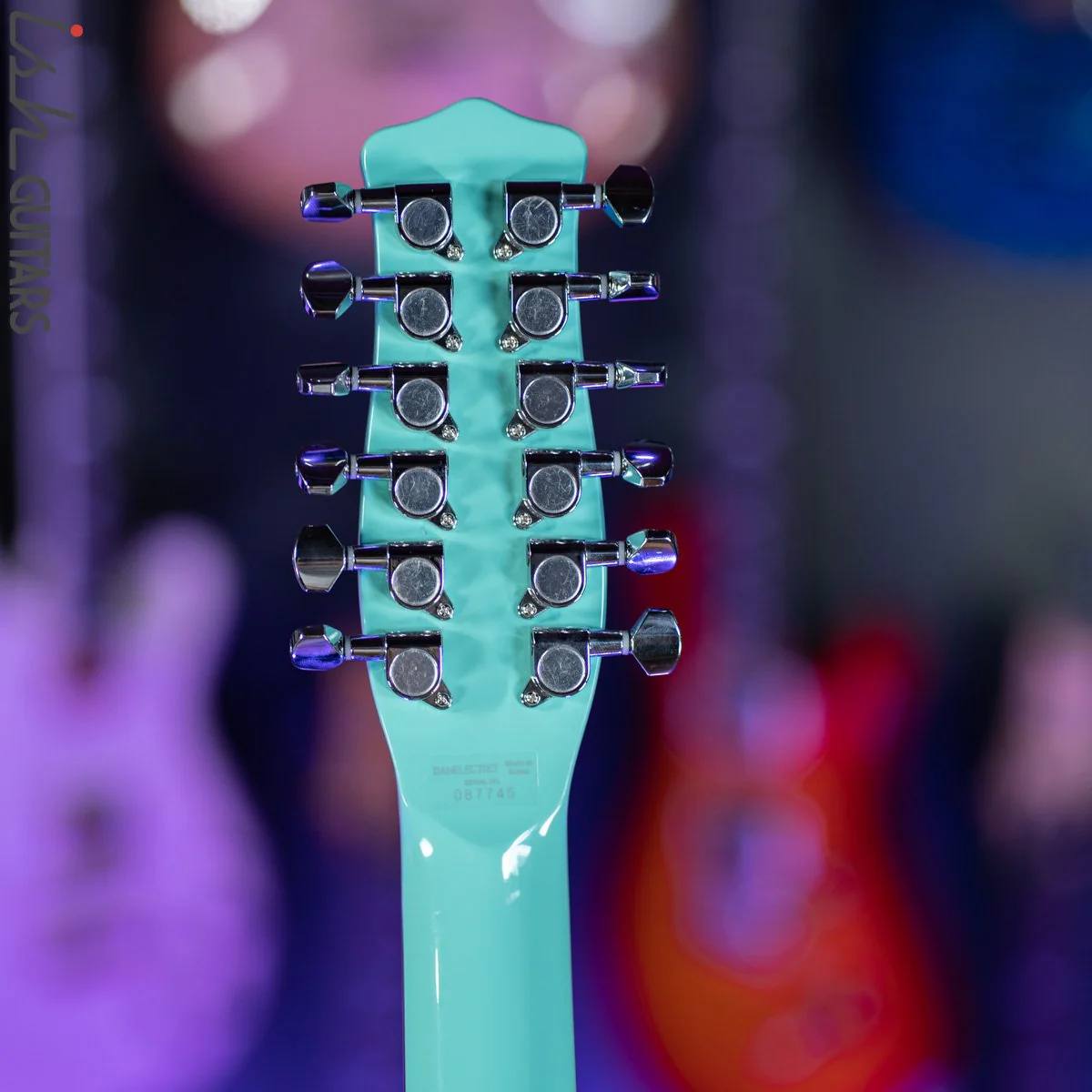 Danelectro 12SDC 12-String Electric Guitar Aqua - Image 11