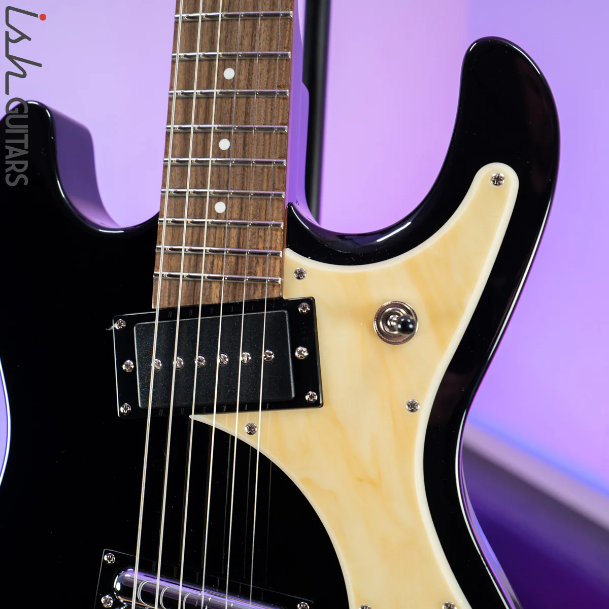 2021 Danelectro 64XT Black W/ Marble Pick Guard Prototype - Image 3