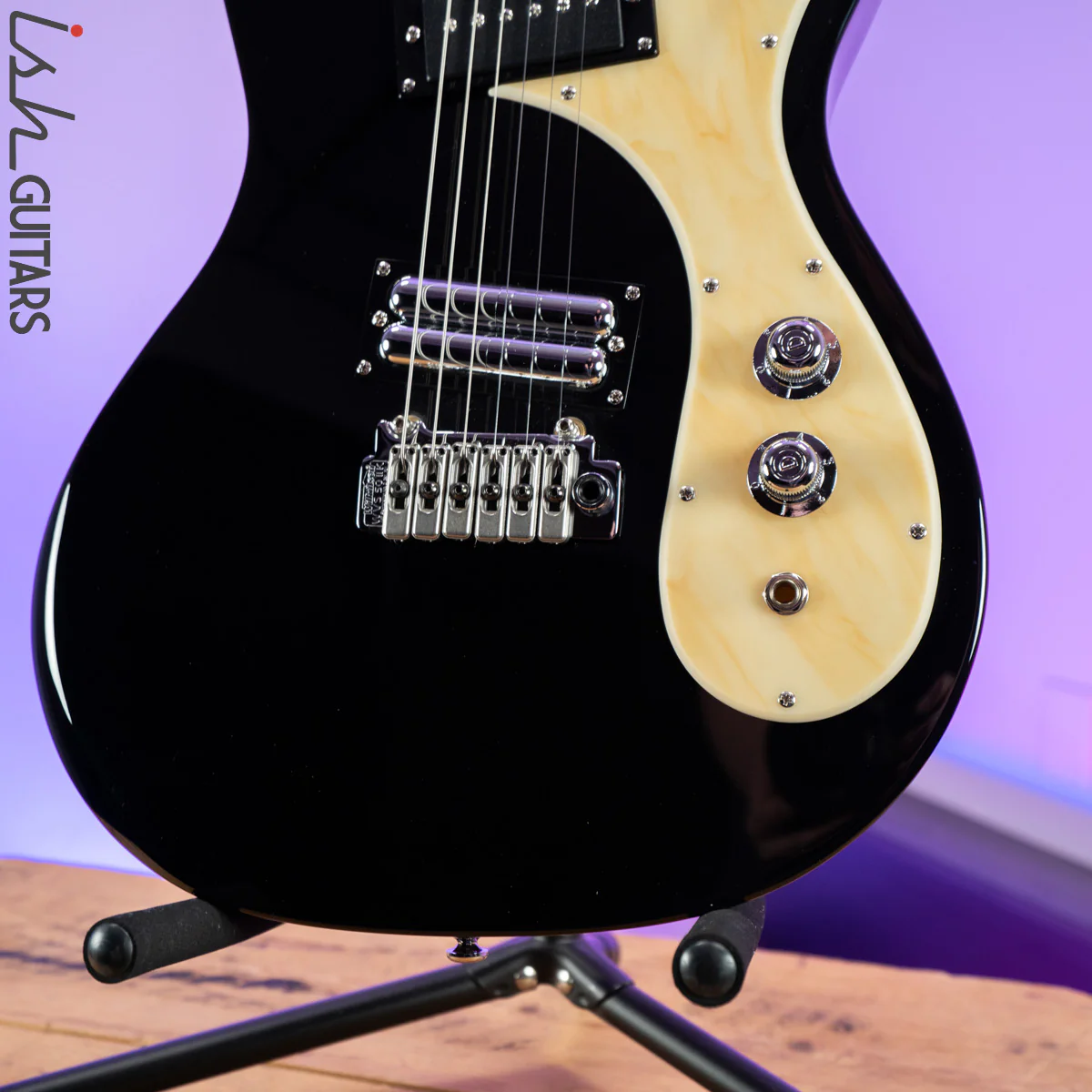 2021 Danelectro 64XT Black W/ Marble Pick Guard Prototype - Image 4