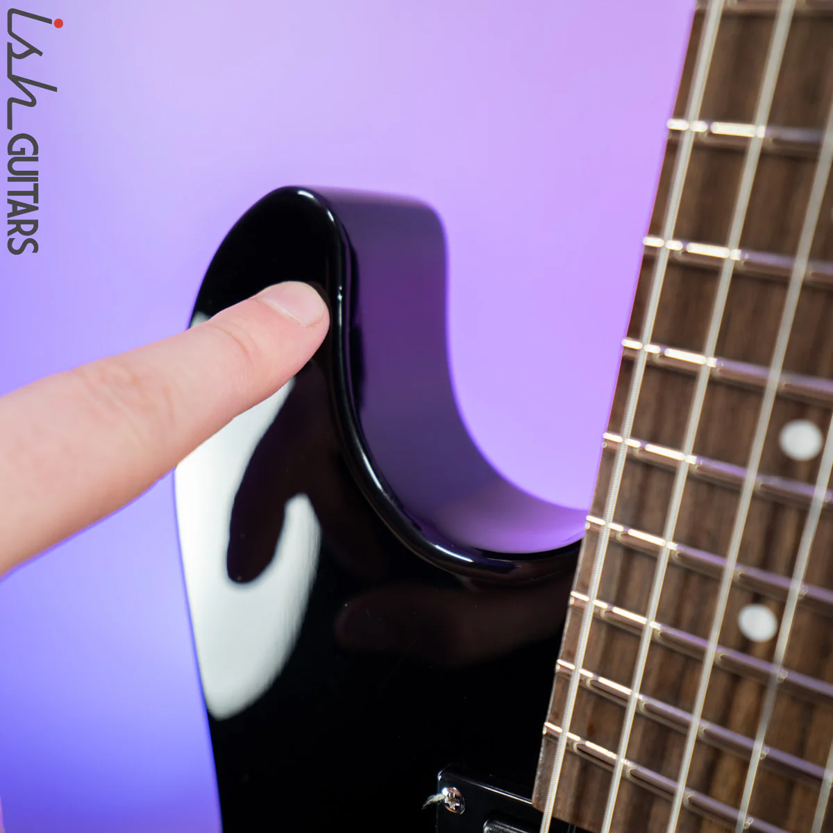 2021 Danelectro 64XT Black W/ Marble Pick Guard Prototype - Image 8