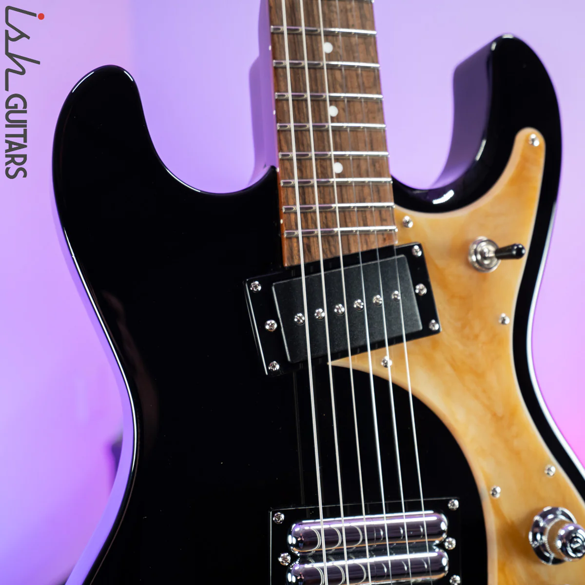 Danelectro 64XT Black w/ Marble Pickguard Prototype - Image 3