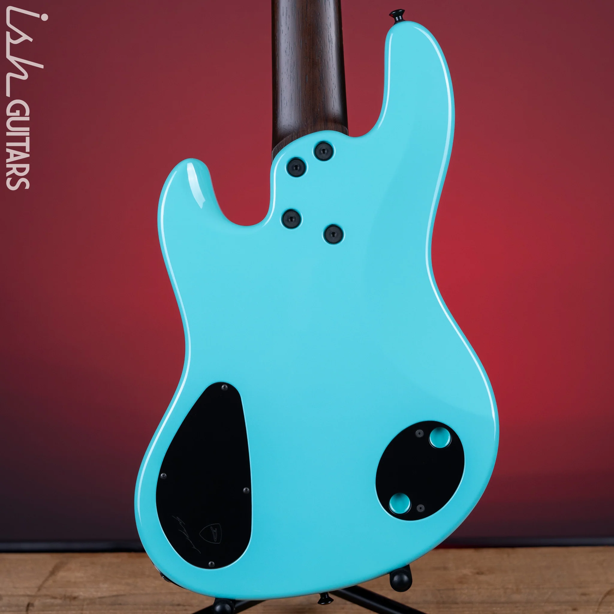 2021 Dingwall Super J 5-String Buckeye Burl Purple to Turquoise Reverseburst - Image 8