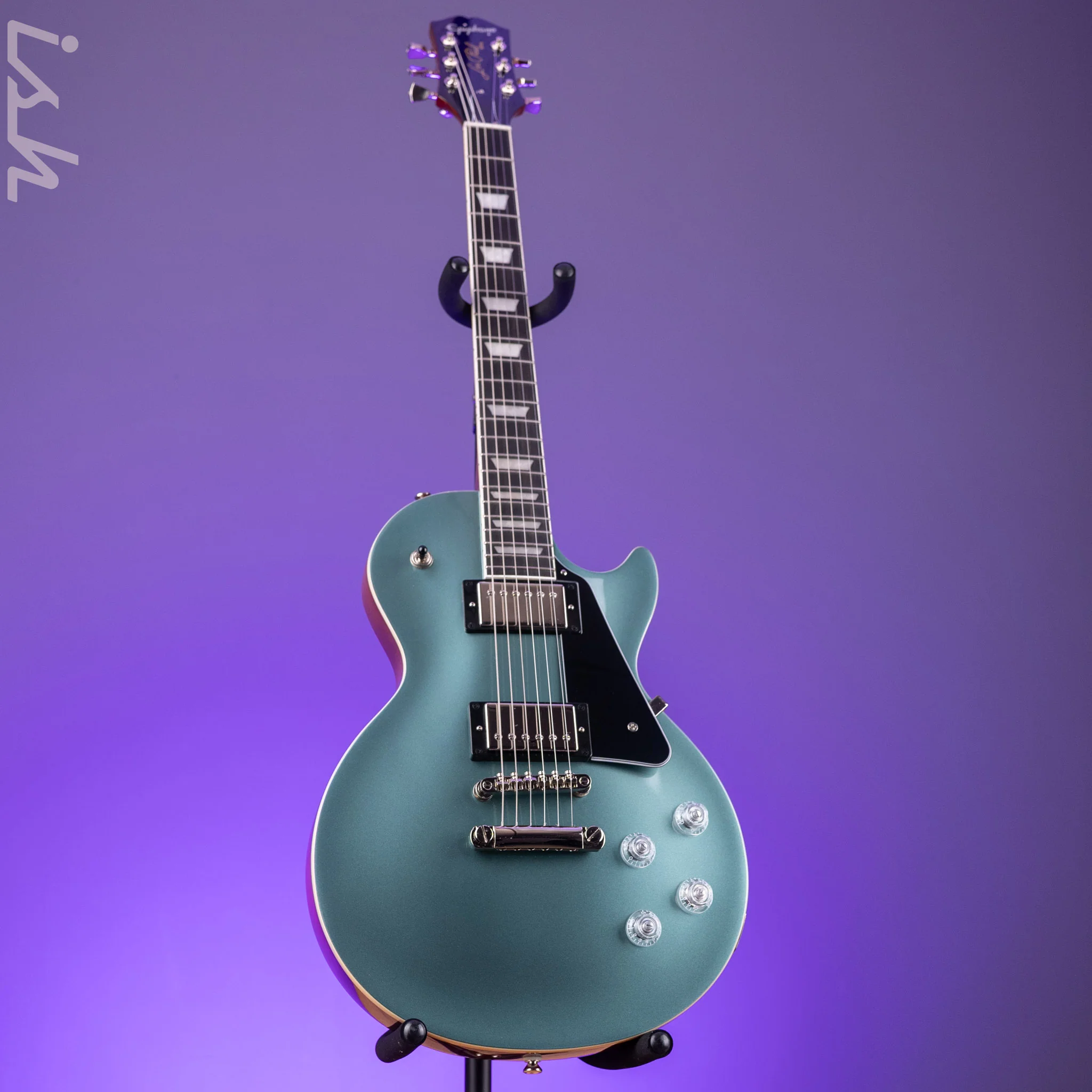 2021 Epiphone Les Paul Modern Electric Guitar Faded Pelham Blue - Image 2