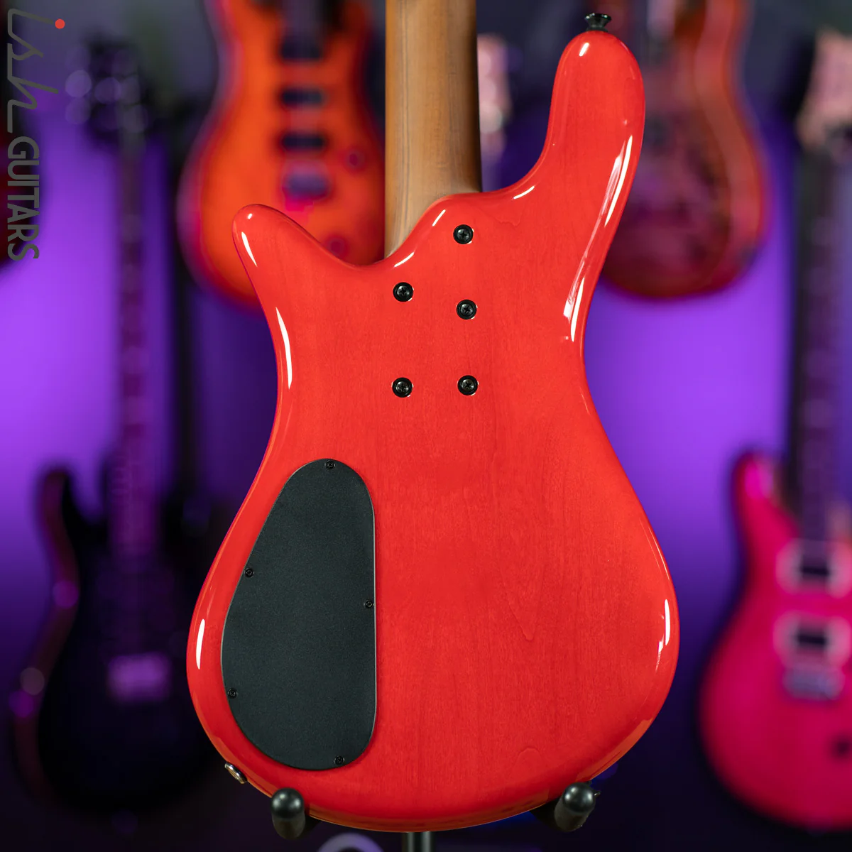 Spector Eurobolt 4 Inferno Red Gloss Poplar Burl Bass Guitar - Image 8