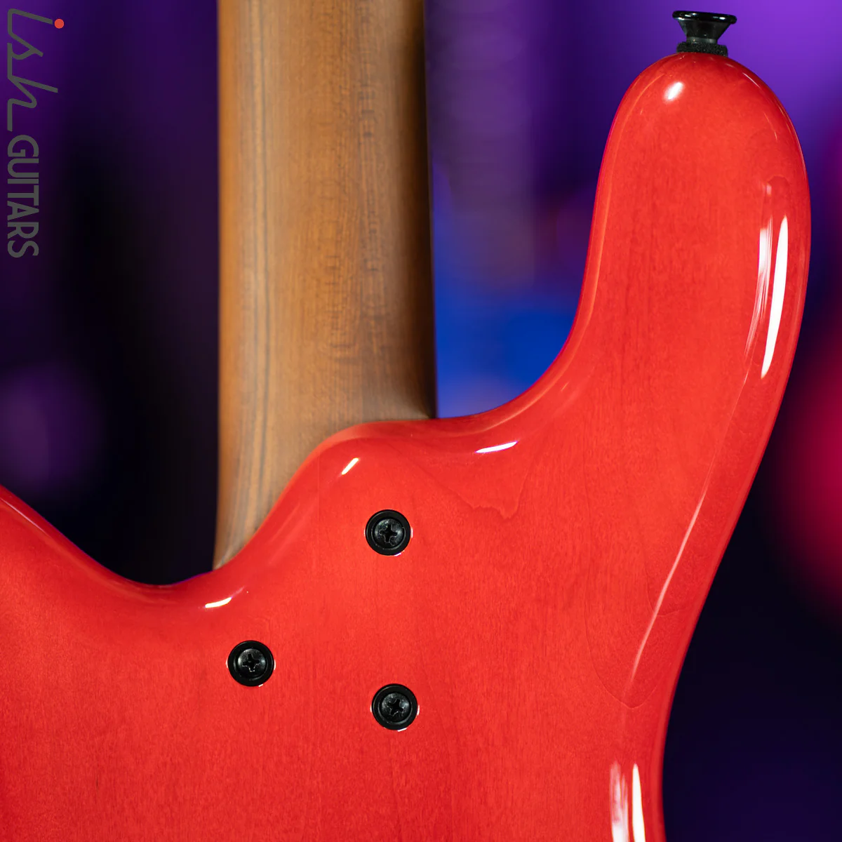 Spector Eurobolt 4 Inferno Red Gloss Poplar Burl Bass Guitar - Image 9