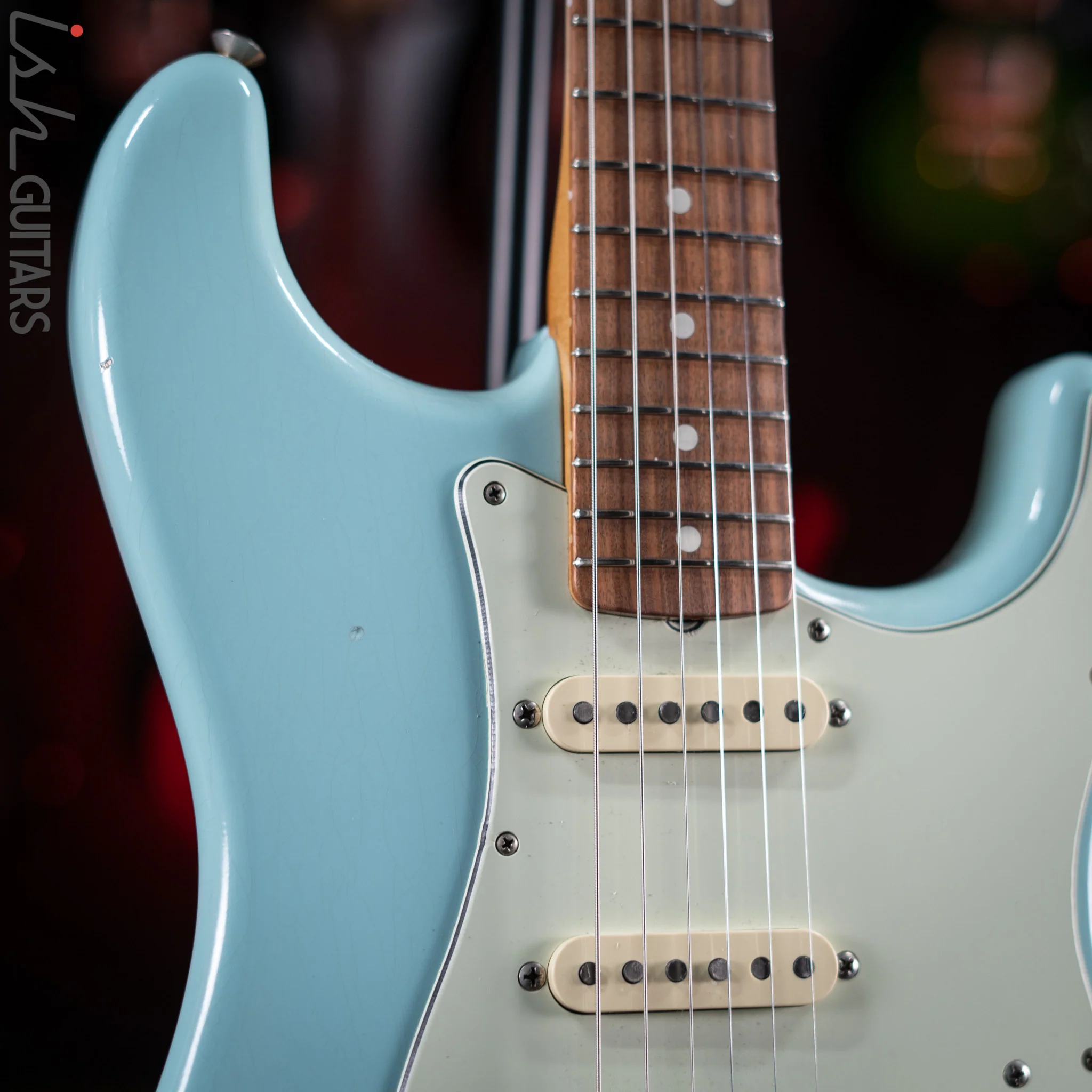 2021 Fender Road Worn Stratocaster Daphne Blue - Image 3