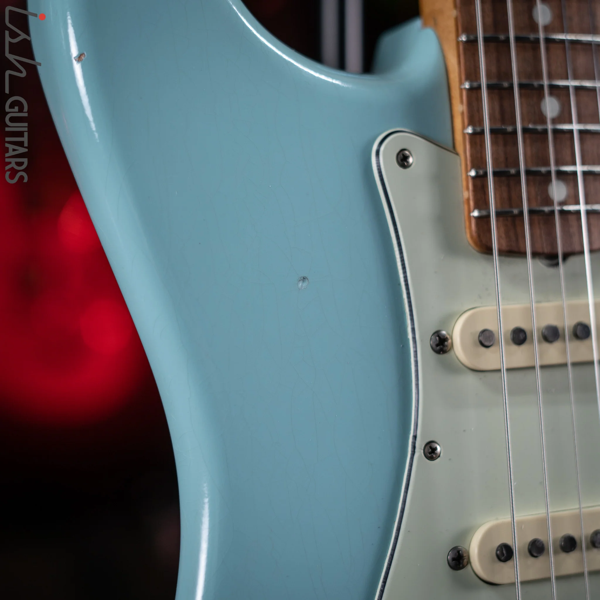 2021 Fender Road Worn Stratocaster Daphne Blue - Image 7