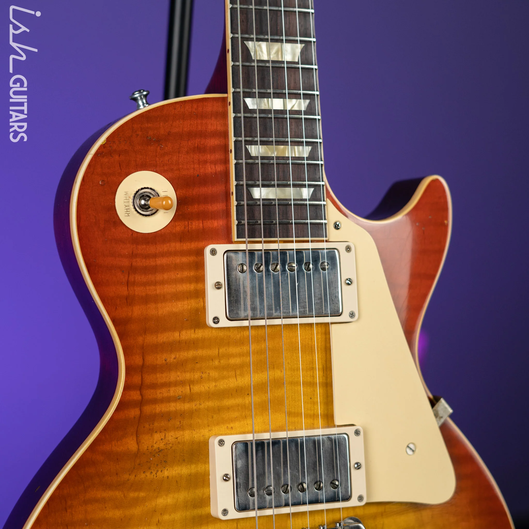 2021 Gibson Custom 1960 Les Paul Standard Murphy Lab Tangerine Burst Heavy Aged - Image 3