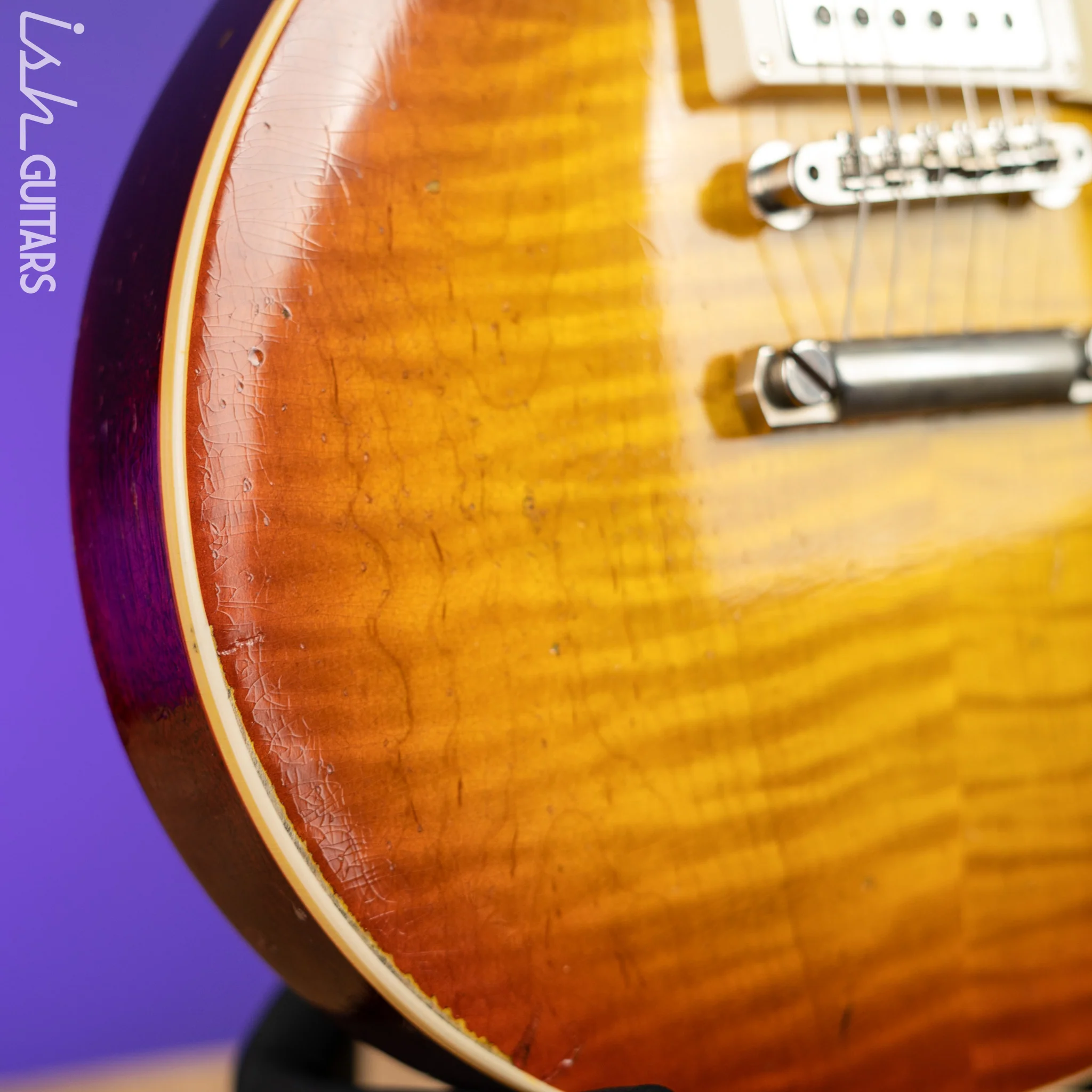 2021 Gibson Custom 1960 Les Paul Standard Murphy Lab Tangerine Burst Heavy Aged - Image 6
