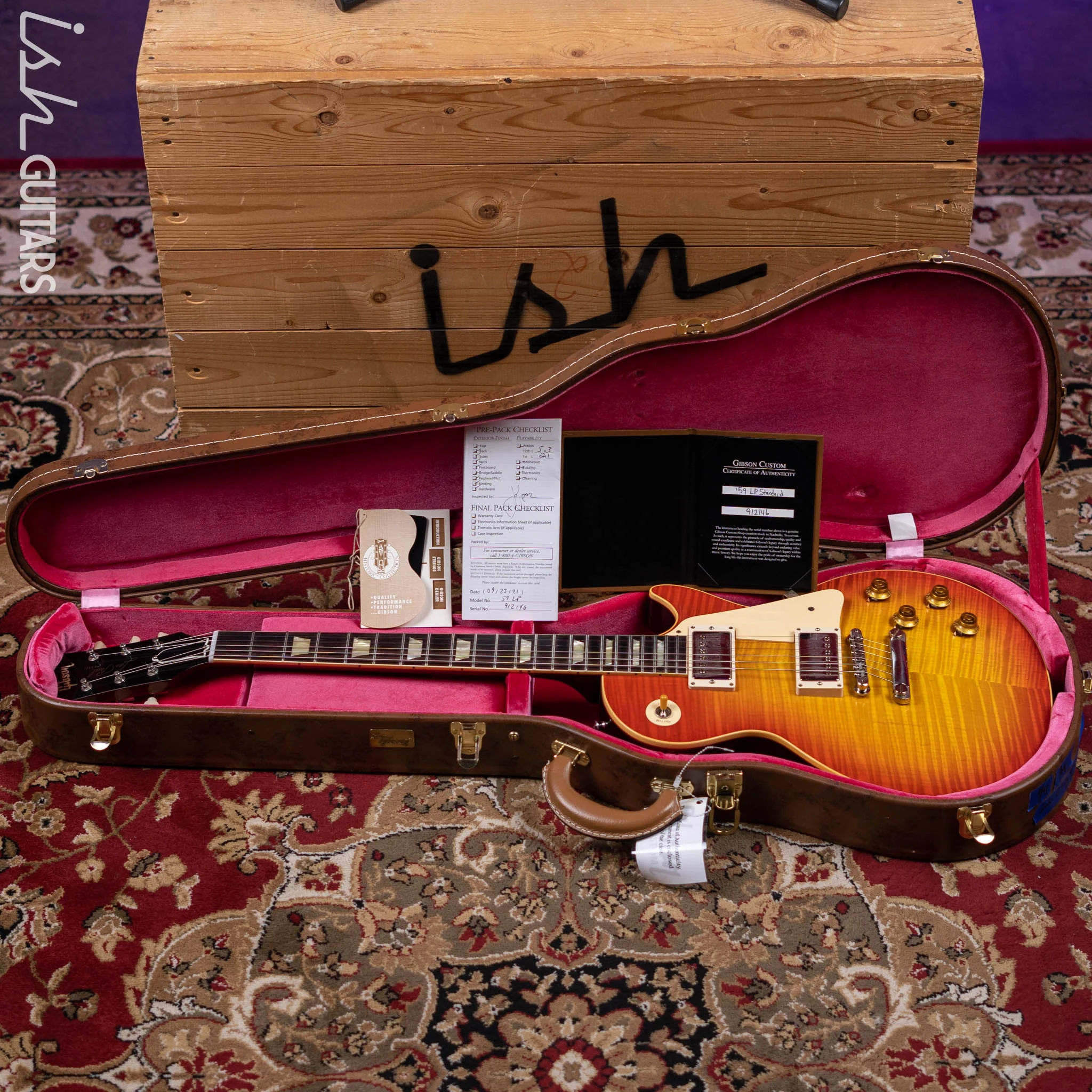 2021 Gibson Custom Shop ‘59 Les Paul Standard Reissue VOS Orange Lemon Fade - Image 18