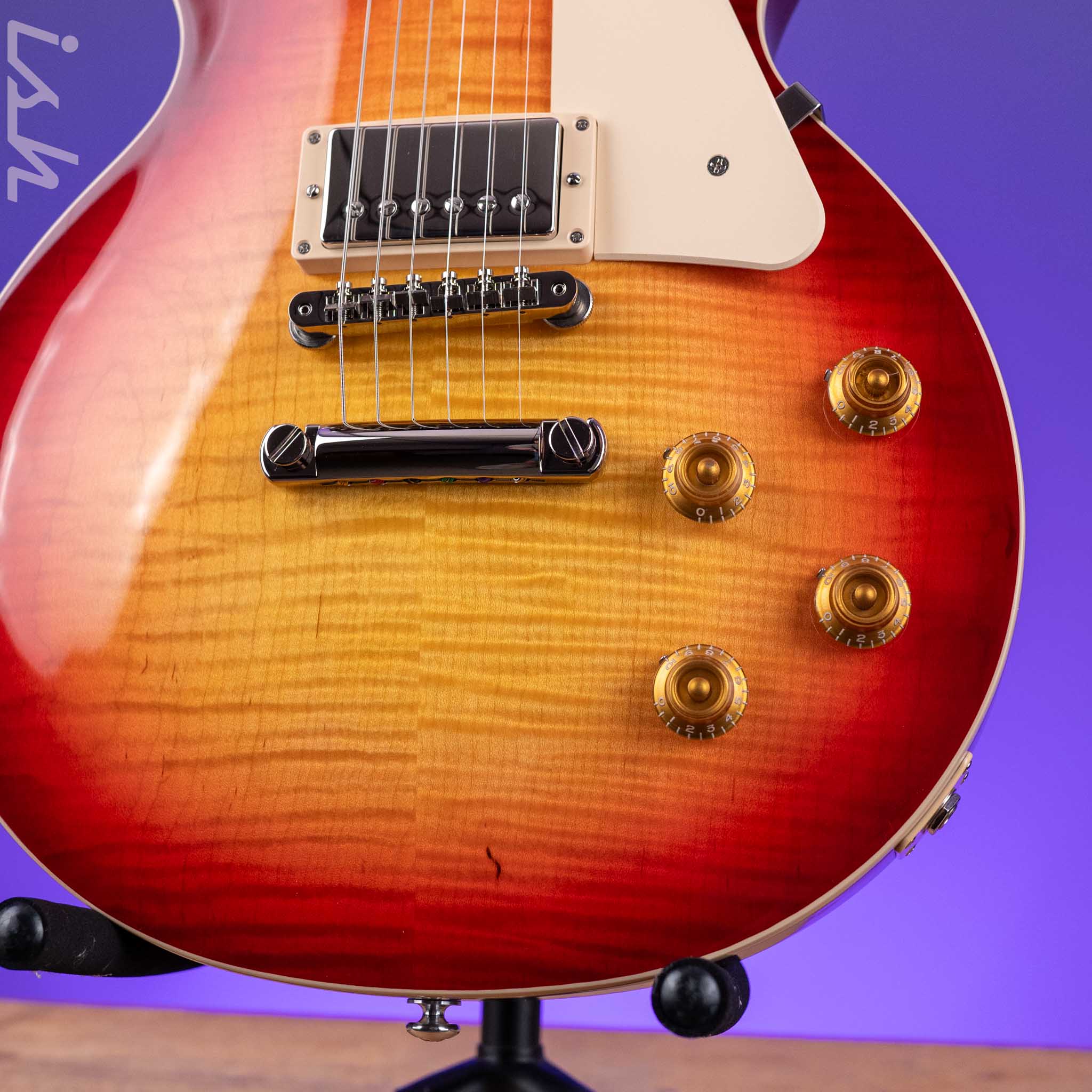 2021 Gibson Original Collection Wildwood Select Les Paul Standard ‘50s Dark Cherry Burst - Image 4