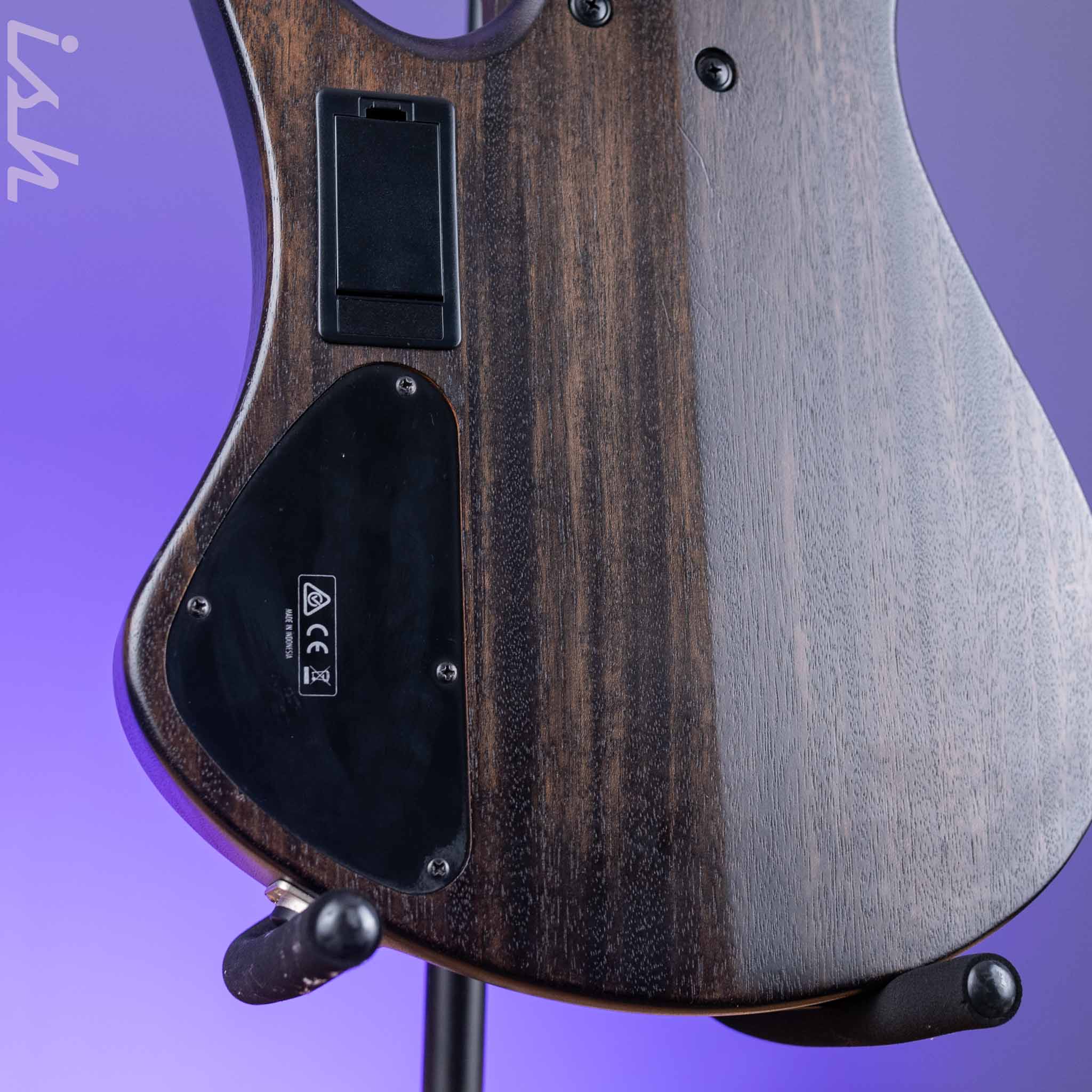 2021 Ibanez EHB1506MS 6-String Bass Black Ice Flat - Image 10