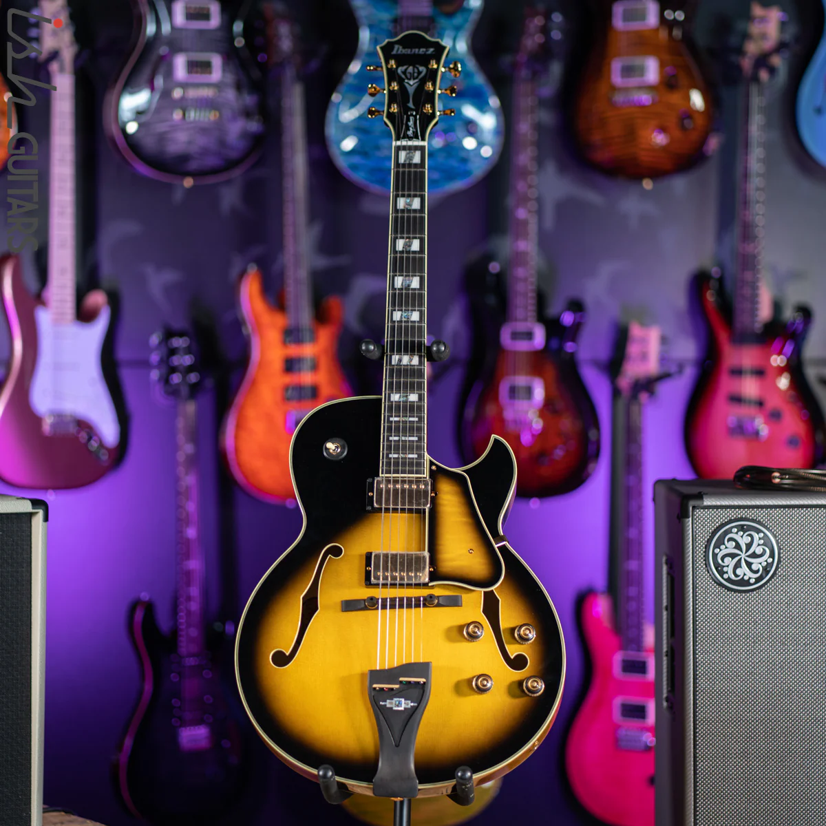Ibanez LGB300 George Benson Signature Yellow Sunburst - Image 2