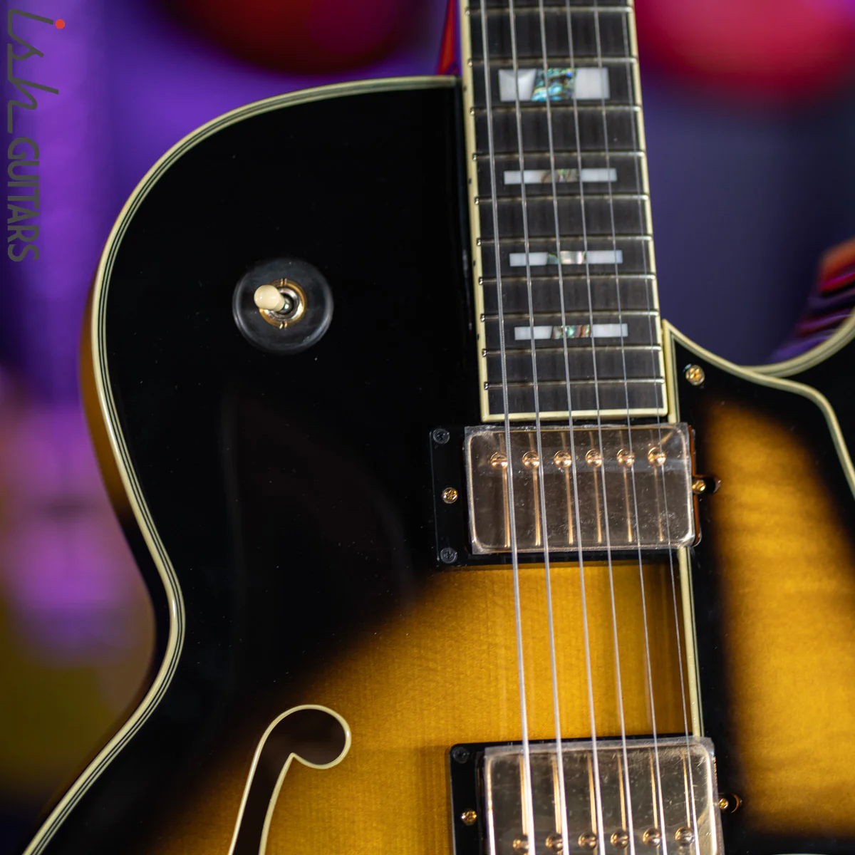 Ibanez LGB300 George Benson Signature Yellow Sunburst - Image 3