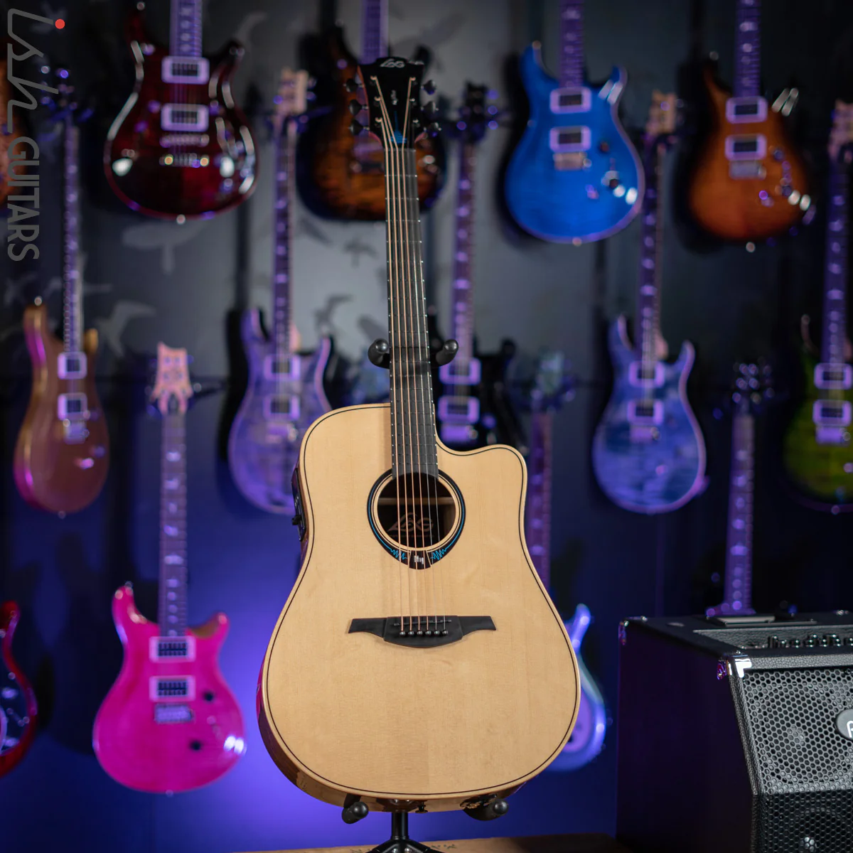 Lag Tramontane HyVibe THV30DCE Acoustic Electric Smart Guitar Natural - Image 2