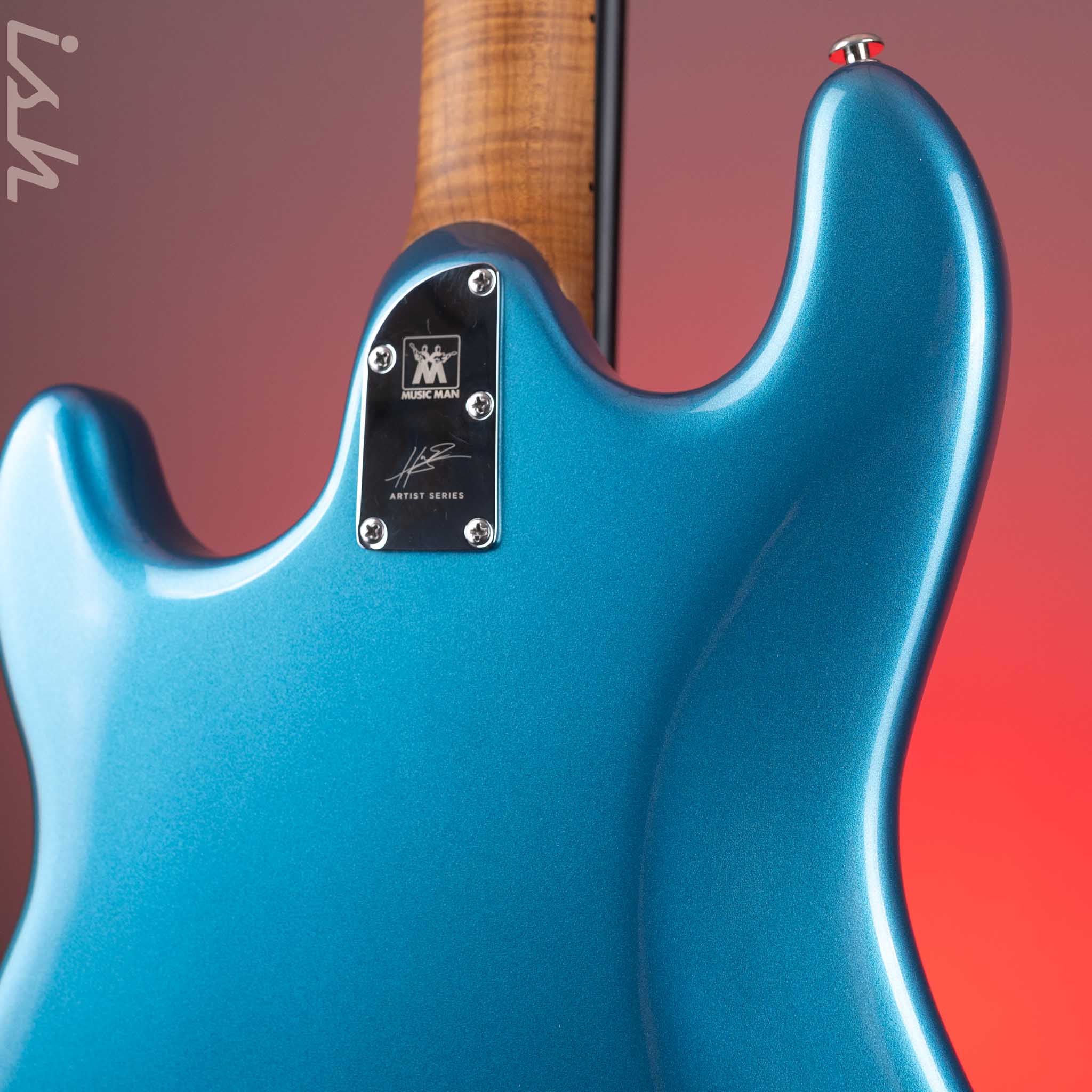 2021 Ernie Ball Music Man Hunter Hayes Cutlass SSS Toluca Lake Blue - Image 10