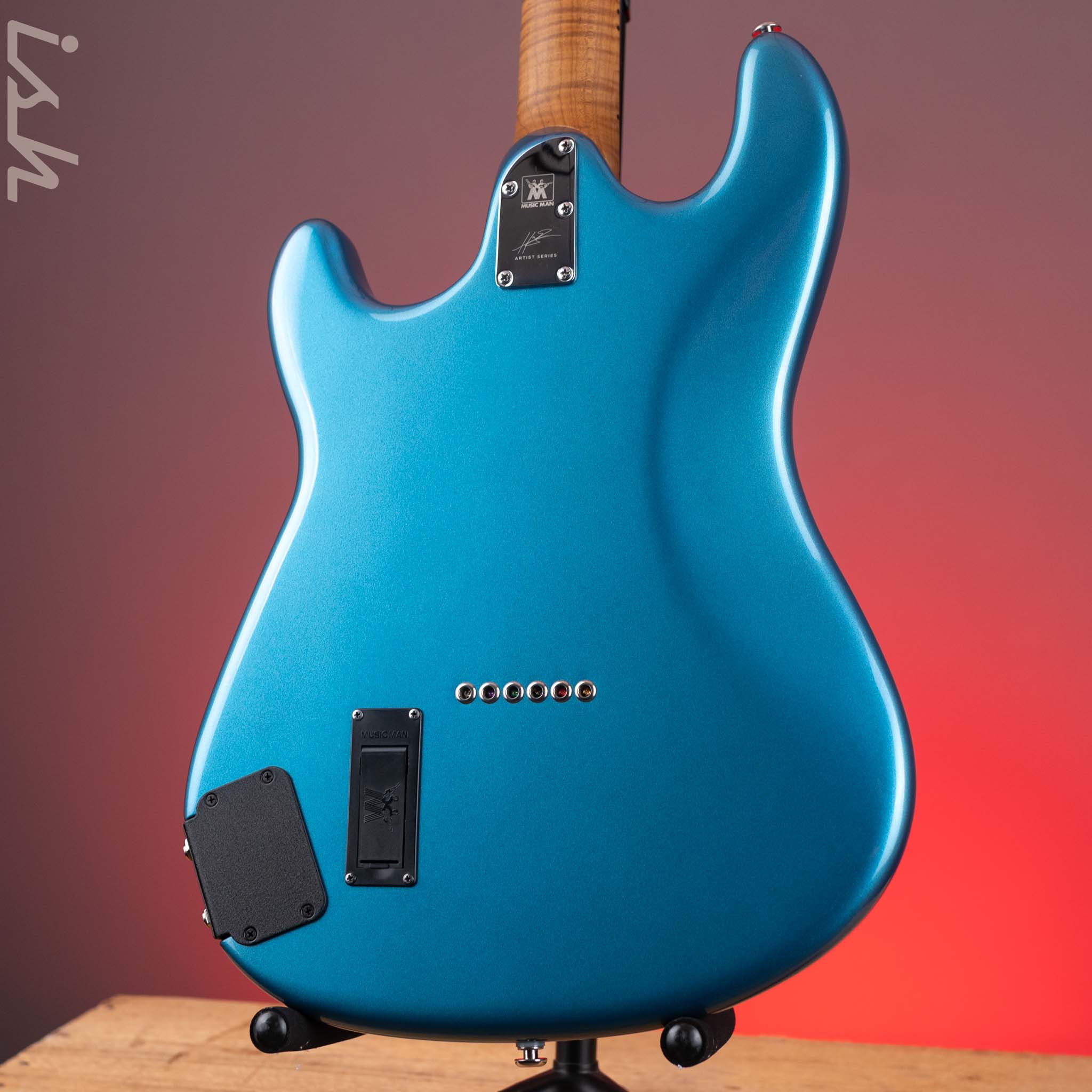 2021 Ernie Ball Music Man Hunter Hayes Cutlass SSS Toluca Lake Blue - Image 9