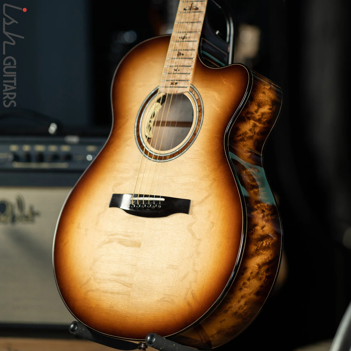 PRS Private Stock Angelus Acoustic Birdseye Mosaic Guitar - Image 4