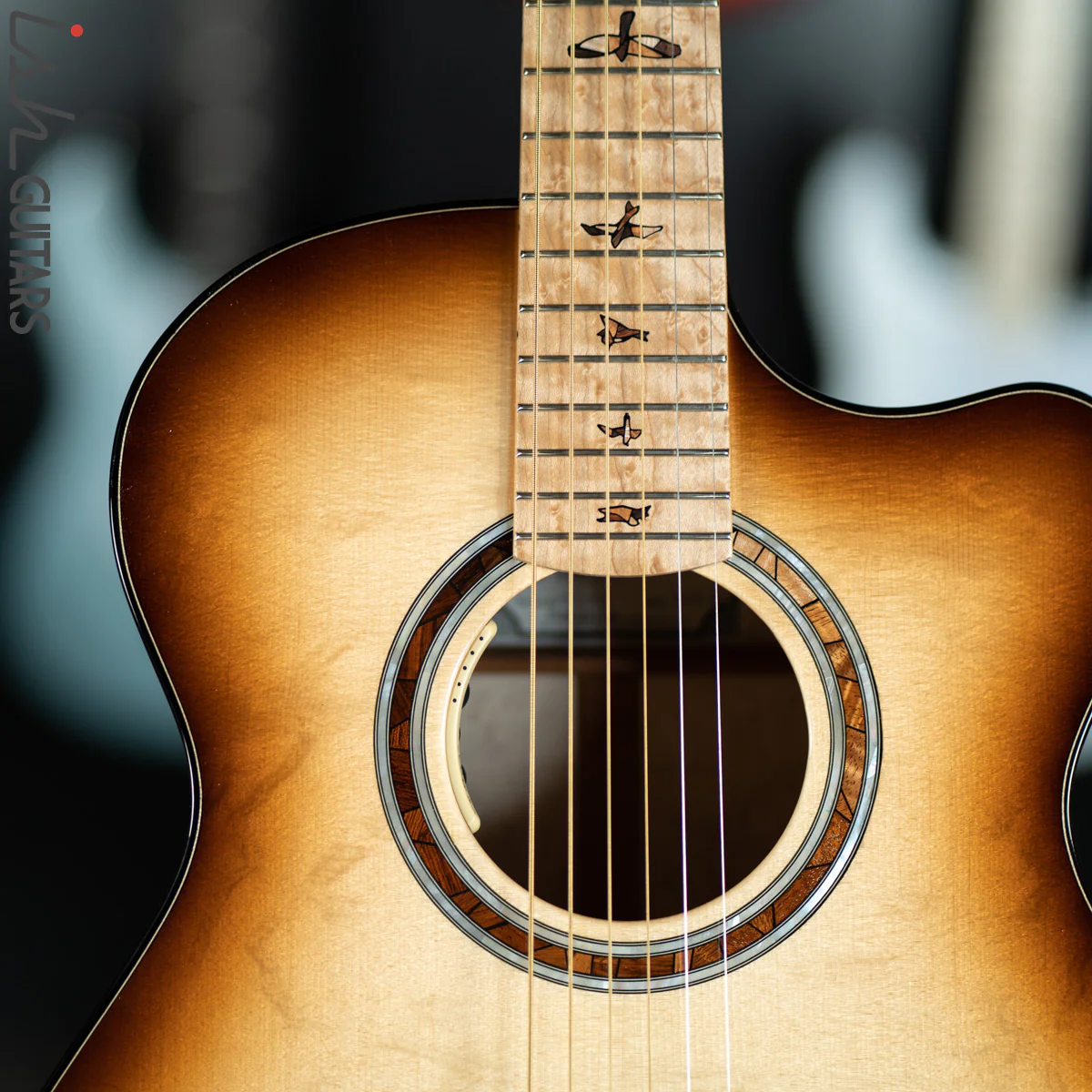 PRS Private Stock Angelus Acoustic Birdseye Mosaic Guitar - Image 5