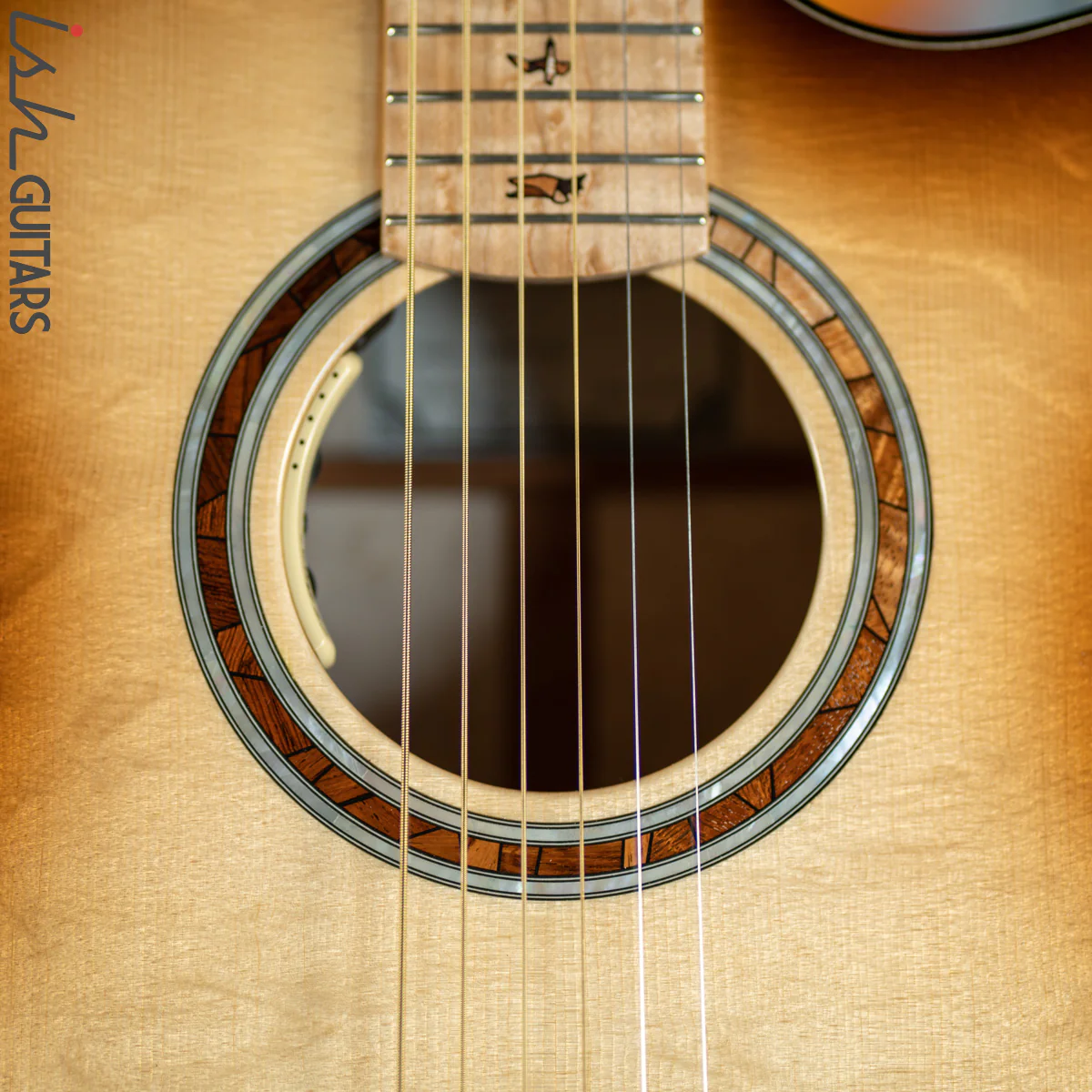 PRS Private Stock Angelus Acoustic Birdseye Mosaic Guitar - Image 7