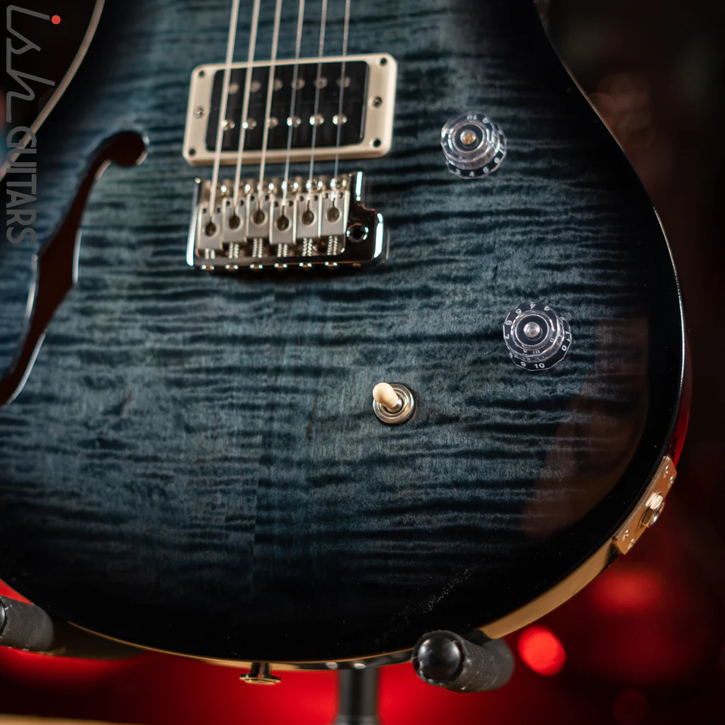 2021 PRS CE 24 Semi-Hollow Faded Whale Blue Smoked Wrap - Image 4