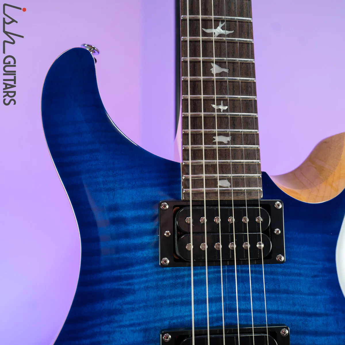 2021 PRS SE Custom 24 Faded Blue Burst - Image 3