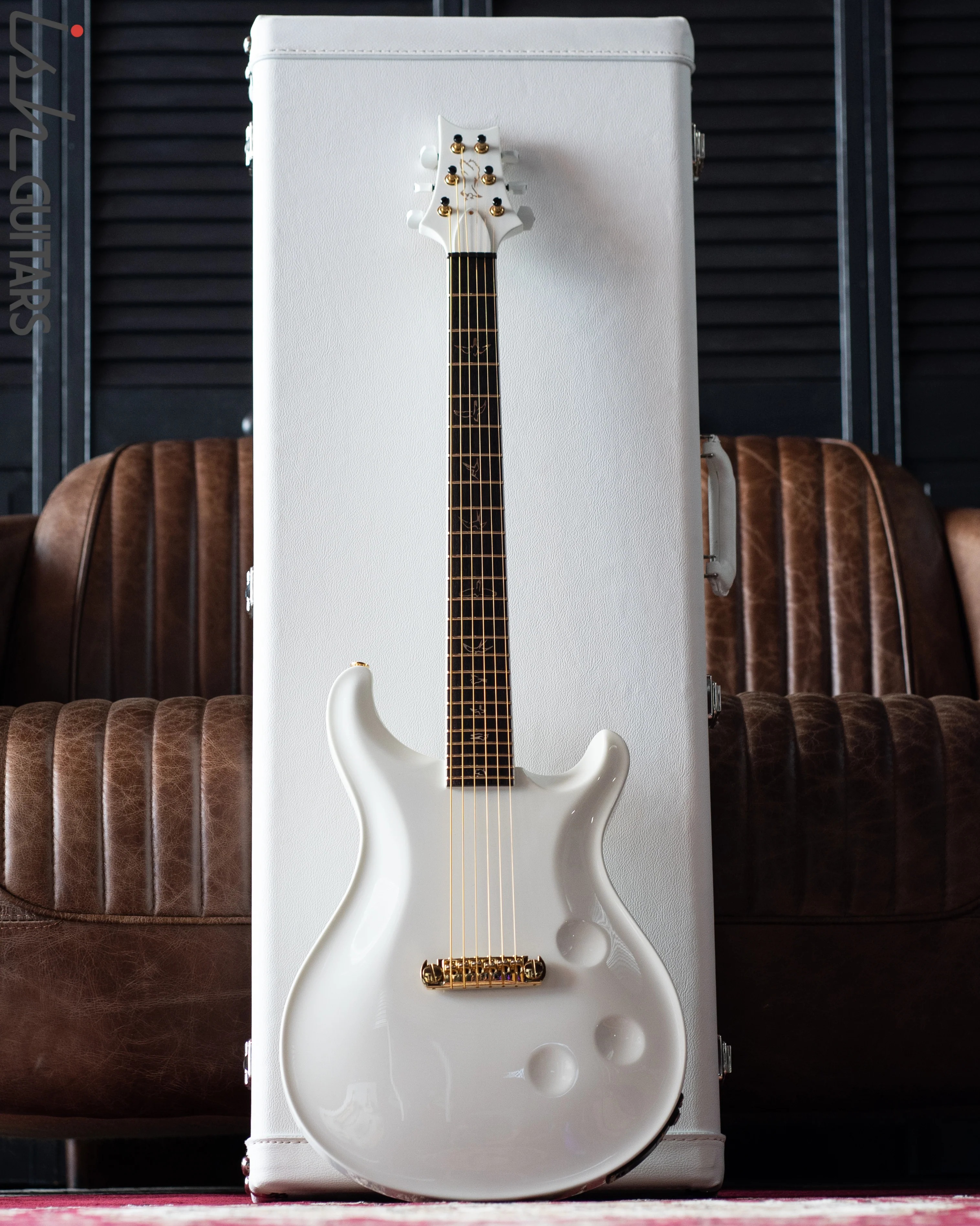 PRS Private Stock Custom 24 "Sculpture" Hollowbody Piezo 3.9lbs 10K Gold Inlay White - Image 15
