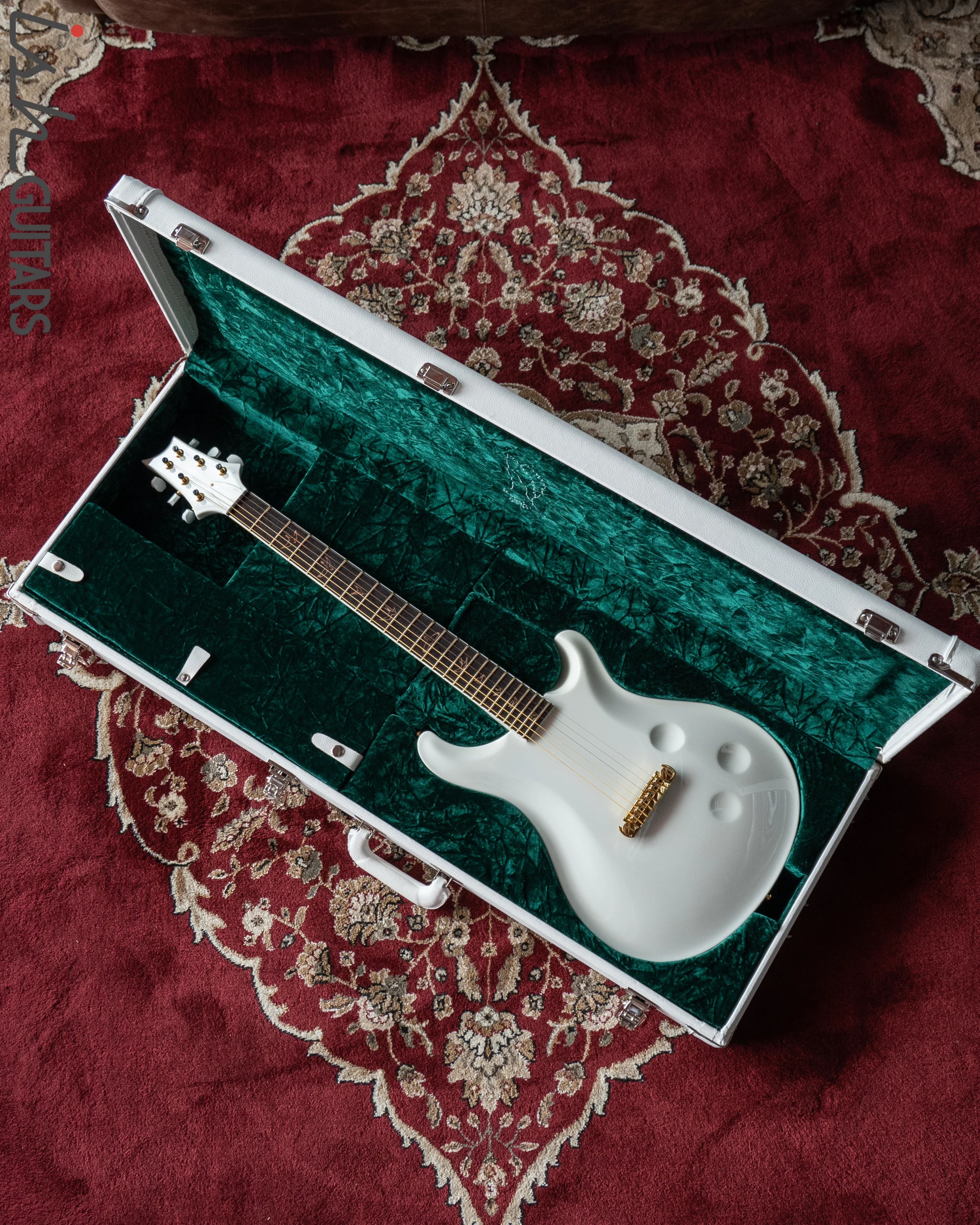 PRS Private Stock Custom 24 "Sculpture" Hollowbody Piezo 3.9lbs 10K Gold Inlay White - Image 16