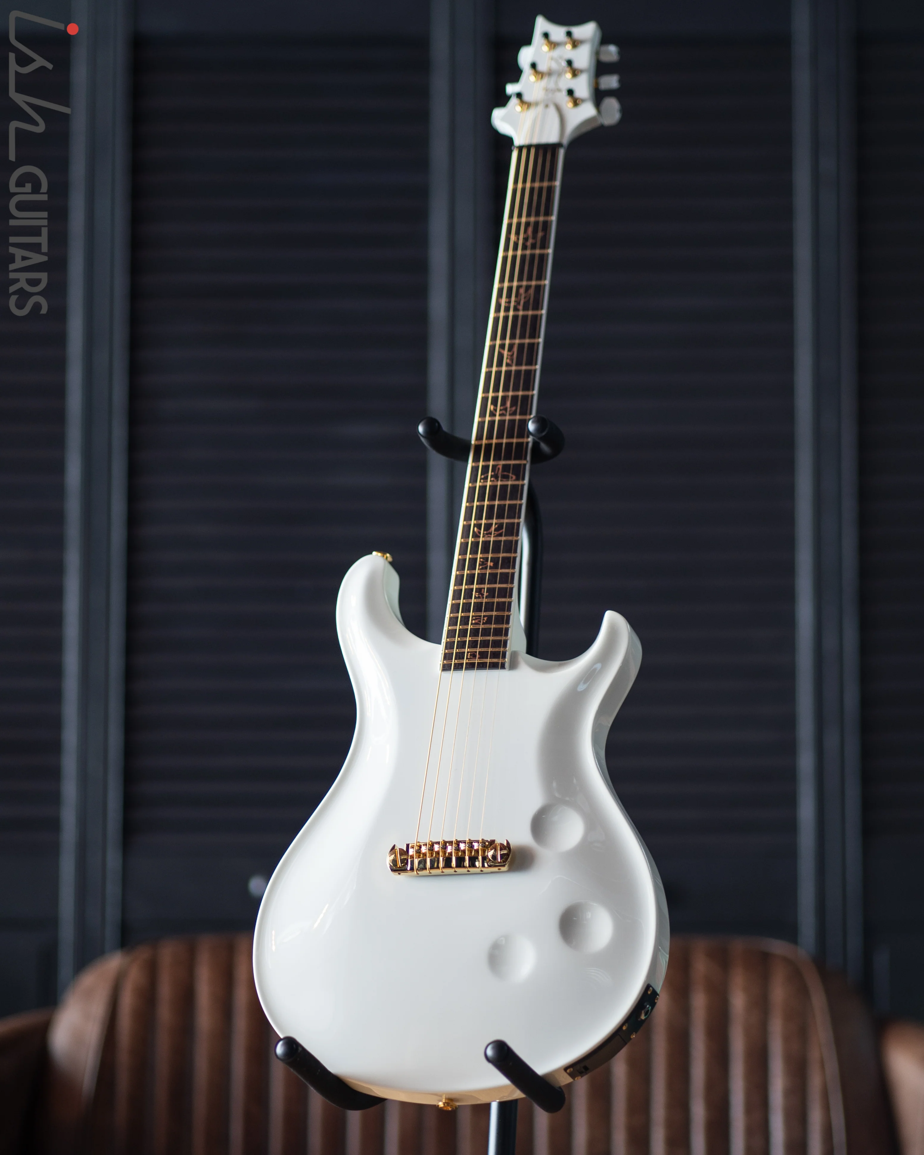 PRS Private Stock Custom 24 "Sculpture" Hollowbody Piezo 3.9lbs 10K Gold Inlay White - Image 2