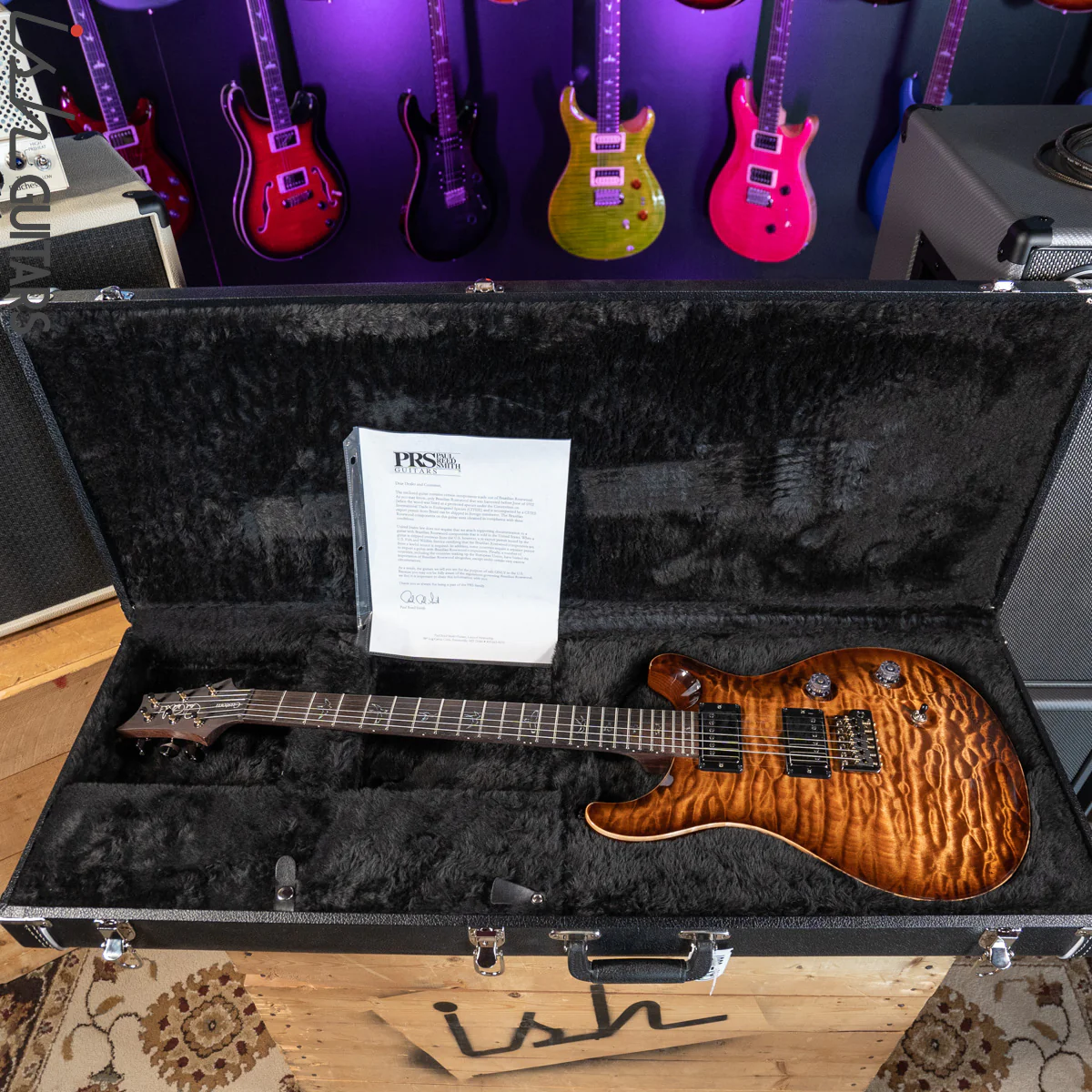 PRS Custom 24 Wood Library Copperhead Burst One Piece Quilt 10 Top Rosewood Neck - Image 13