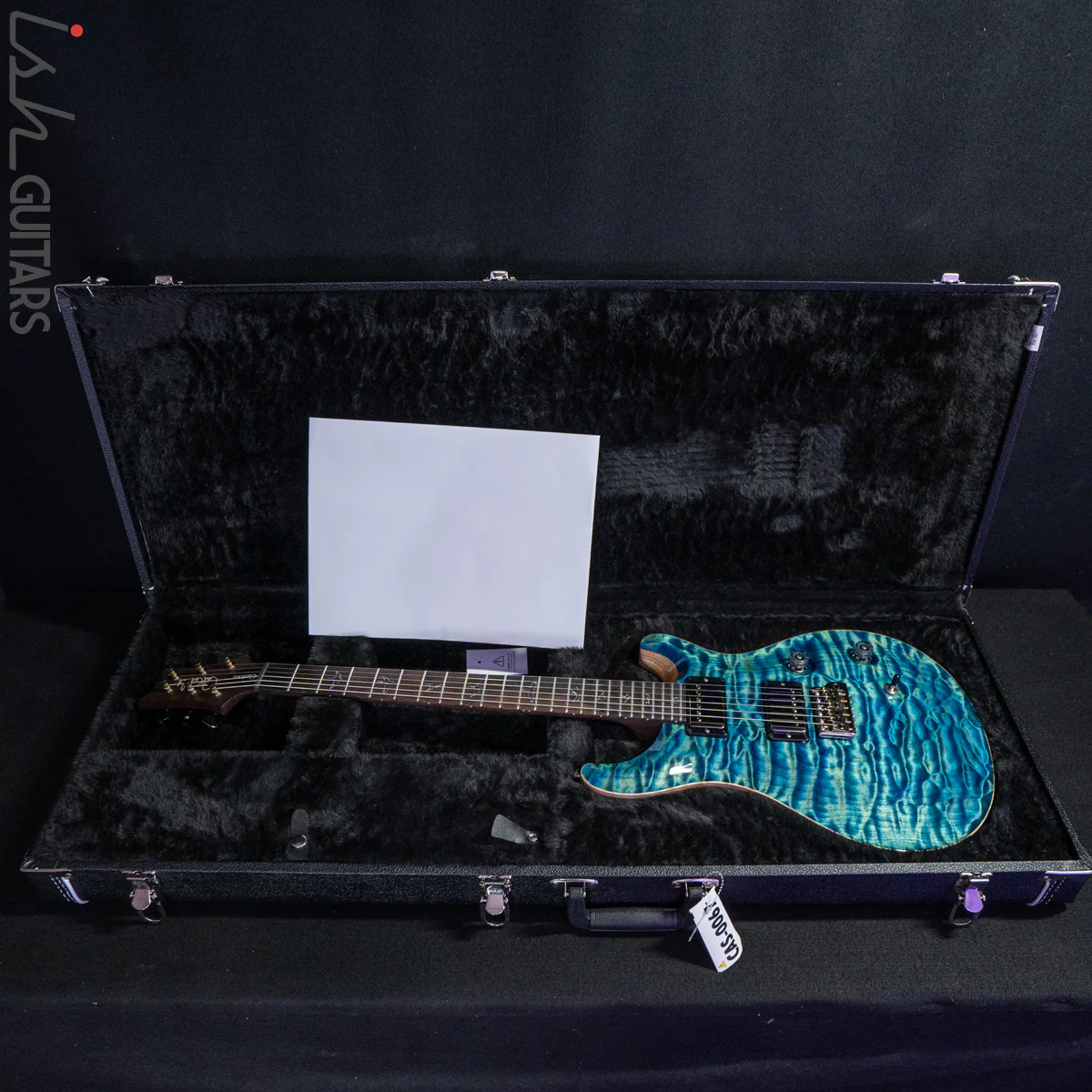 PRS Custom 24 Wood Library River Blue One Piece Quilt 10 Top Rosewood Neck - Image 14